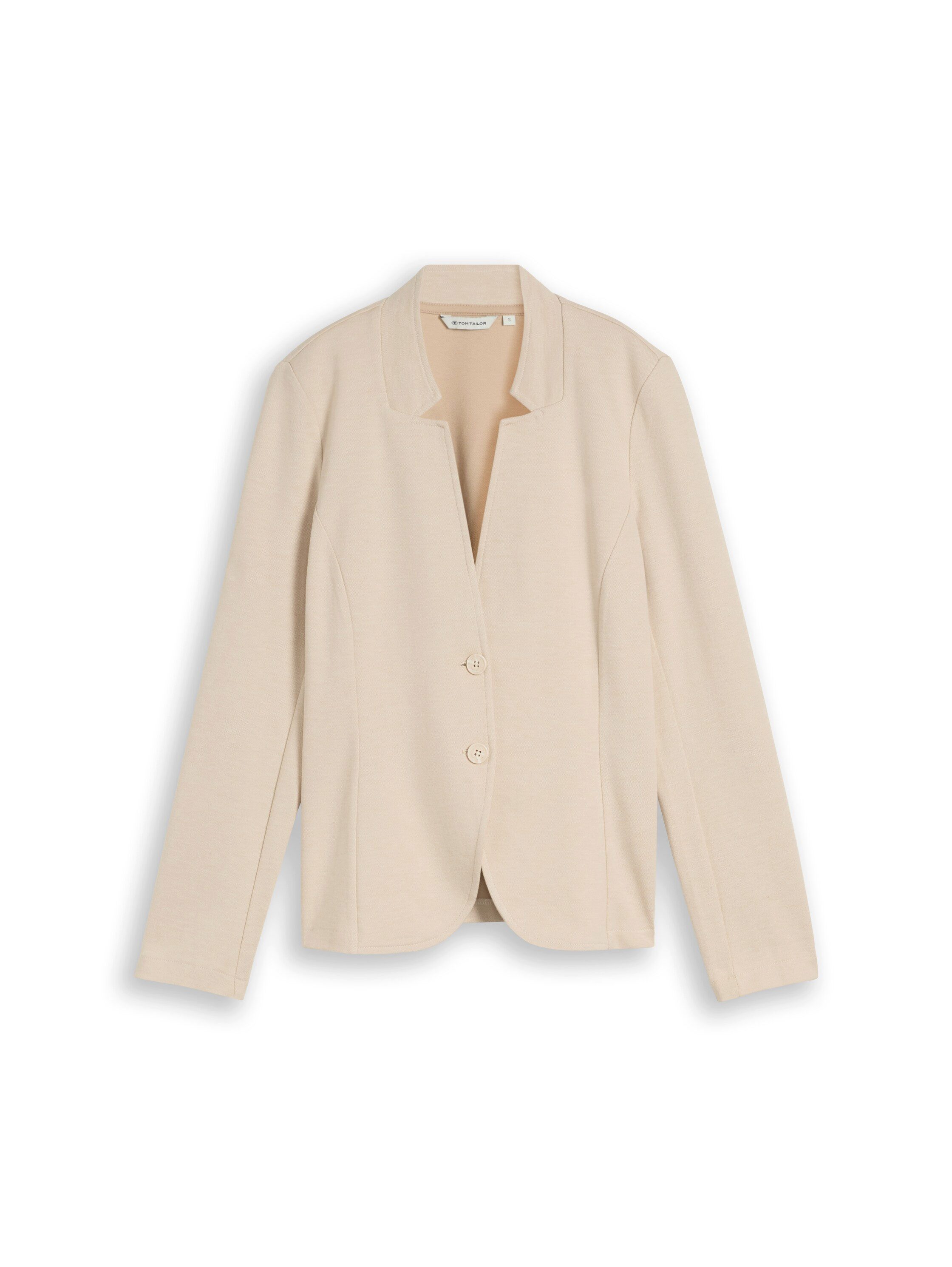 TOM TAILOR Sweatblazer Fitted mit aufgesetzten Taschen und Struktur – Bild 5 von 5