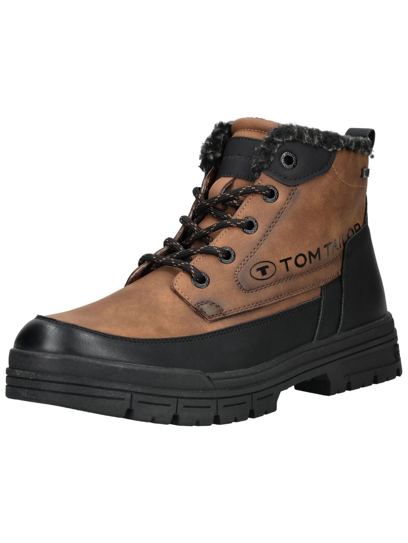 TOM TAILOR Tom Tailor Stiefelette Lederimitat Schnürstiefelette