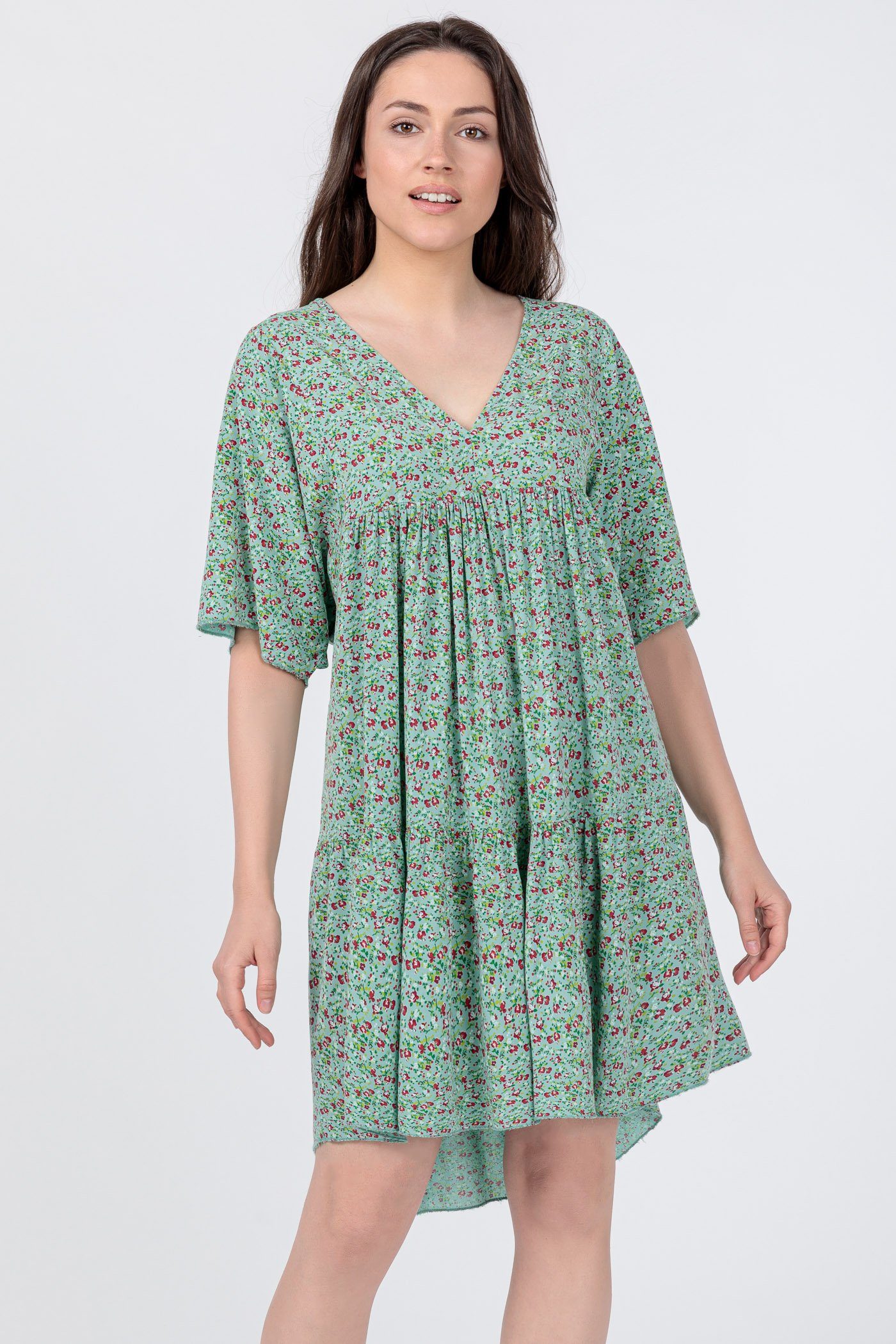 PEKIVESSA Sommerkleid »Boho-Kleid Damen kurz luftig geblümt« Tunika-Kleid  Oversize online kaufen | OTTO