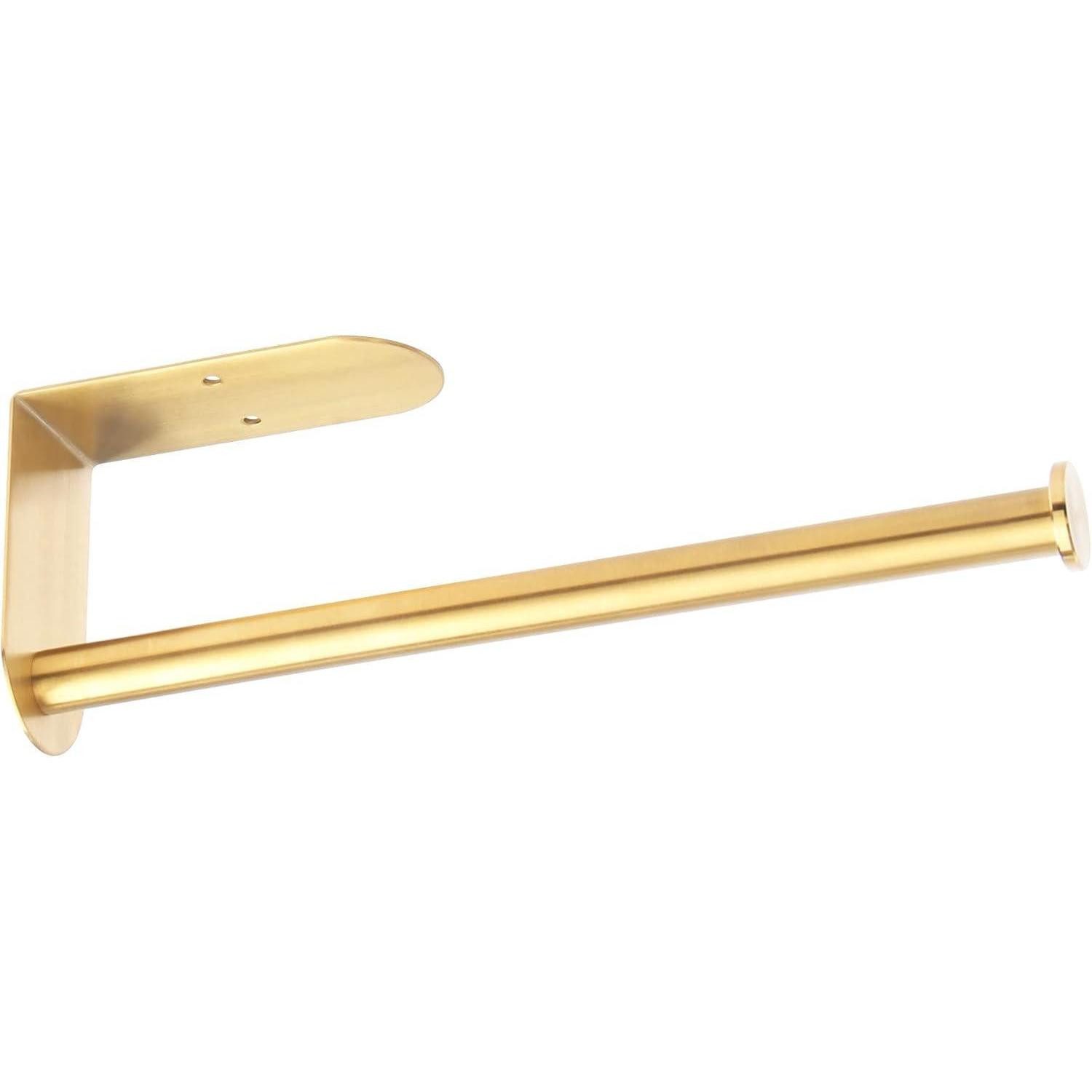 LuxusKollektion Kochbesteck-Set Küchenrollenhalter Edelstahl ohne Bohren wandmontiert Gold