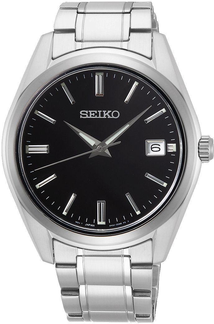 Seiko Quarzuhr SUR311P1, Armbanduhr, Herrenuhr, Damenuhr, Datum, Saphirglas, Edelstahlarmband