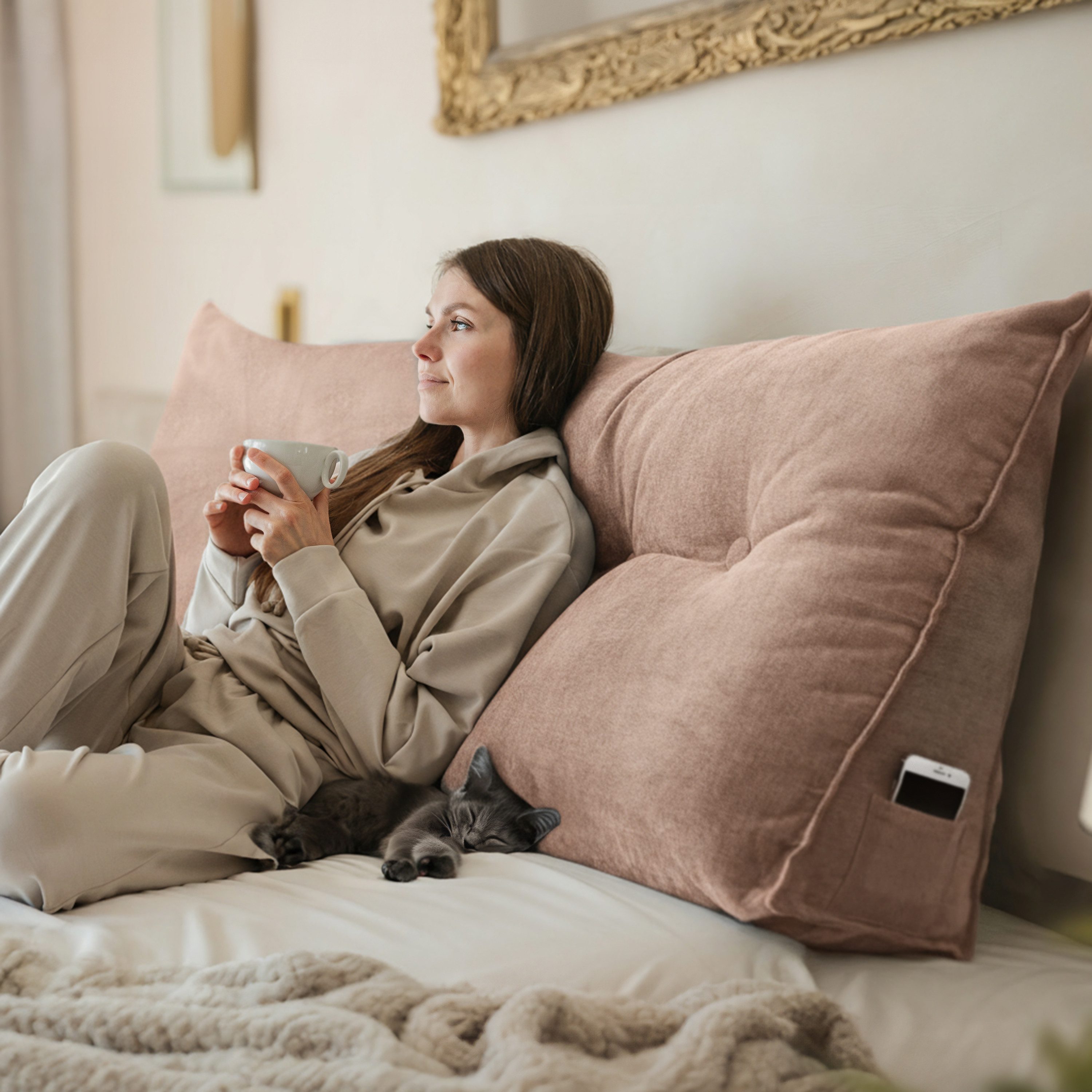 Björn&Schiller Rückenkissen Lesekissen für Bett und Sofa Keilkissen mit was günstig online kaufen