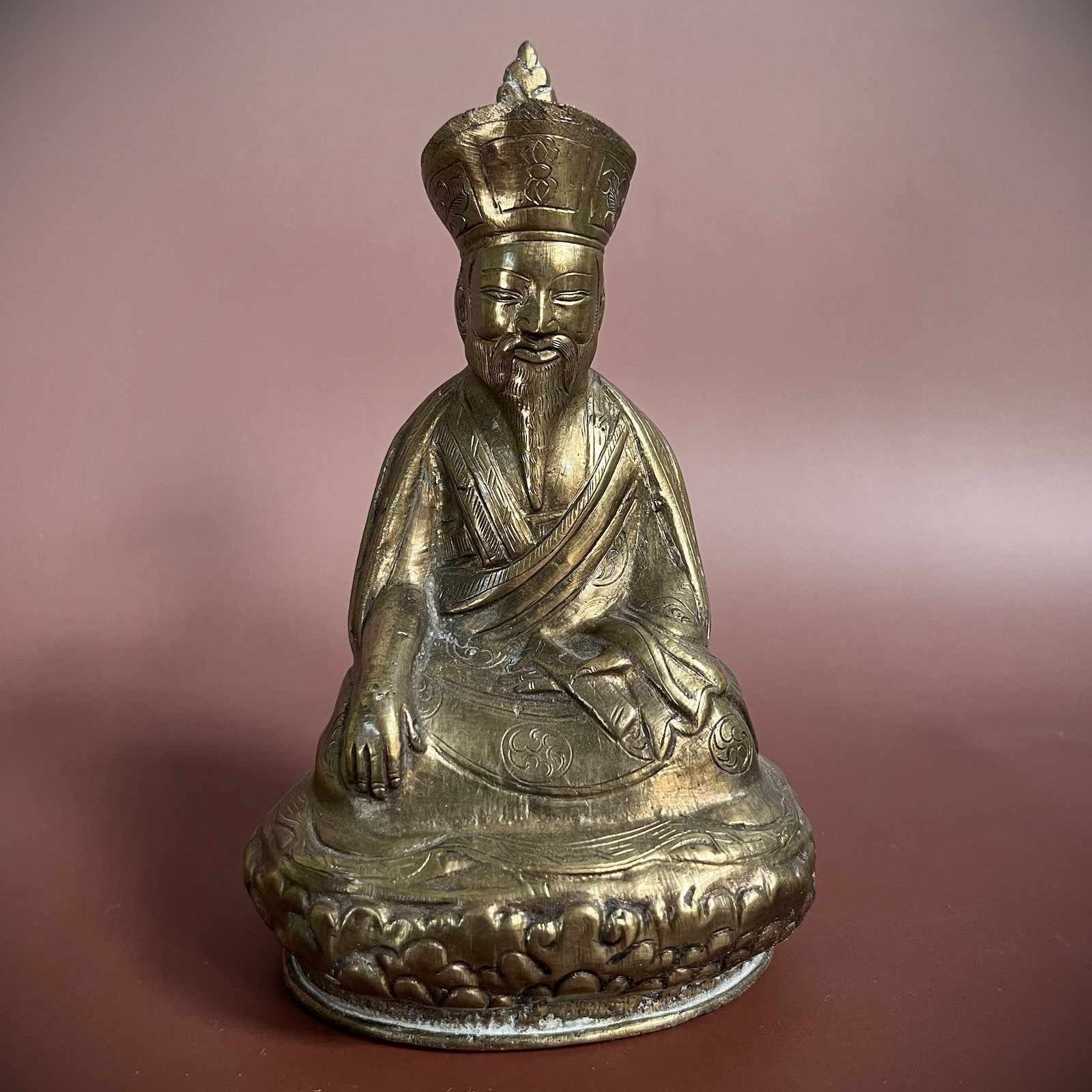 Messing Buddhafigur alte Asien Ngawang LifeStyle Shabdrung Namgyel Figur