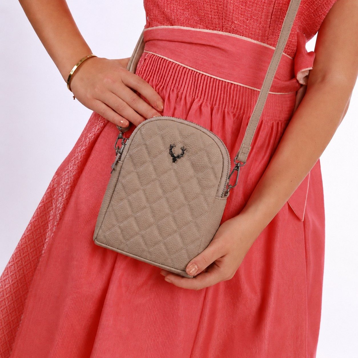 Der Trachtler Trachtentasche Damen Dirndltasche mit Hirsch-Zierteil, - stilvolles Trachten-Accessoire – Bild 5 von 5