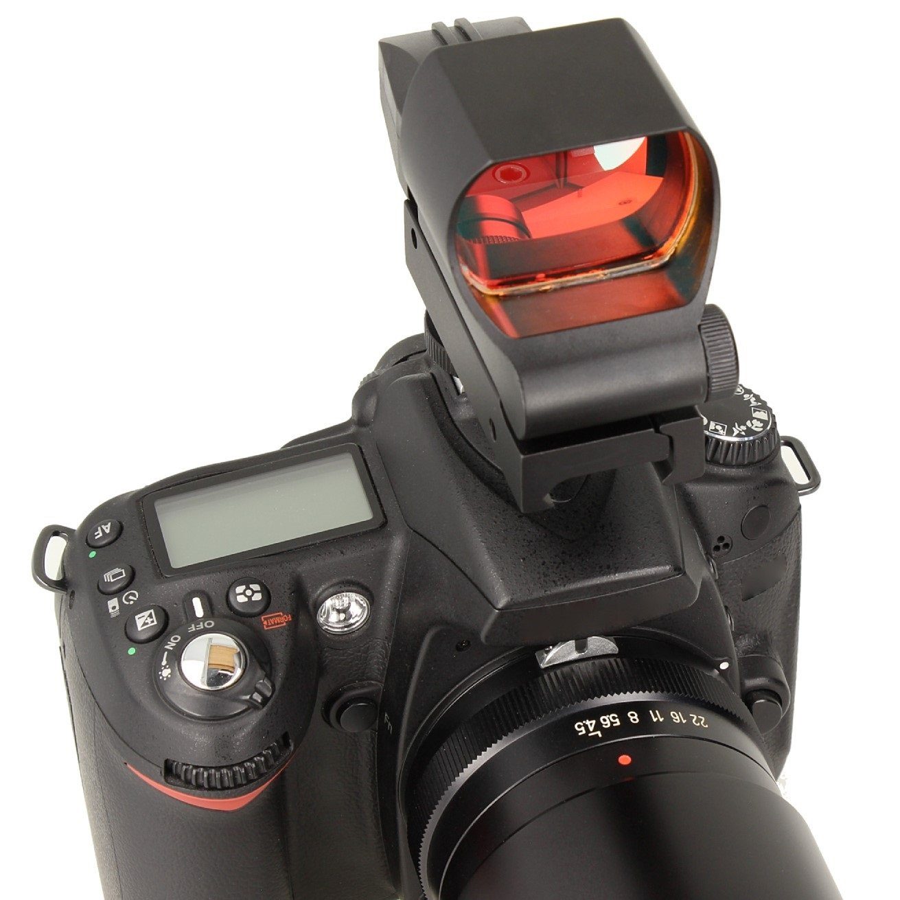 für Aufstecksucher Visier Kameras Dot Sichtfeld Red 40mm Punkt große + Adapter Minadax