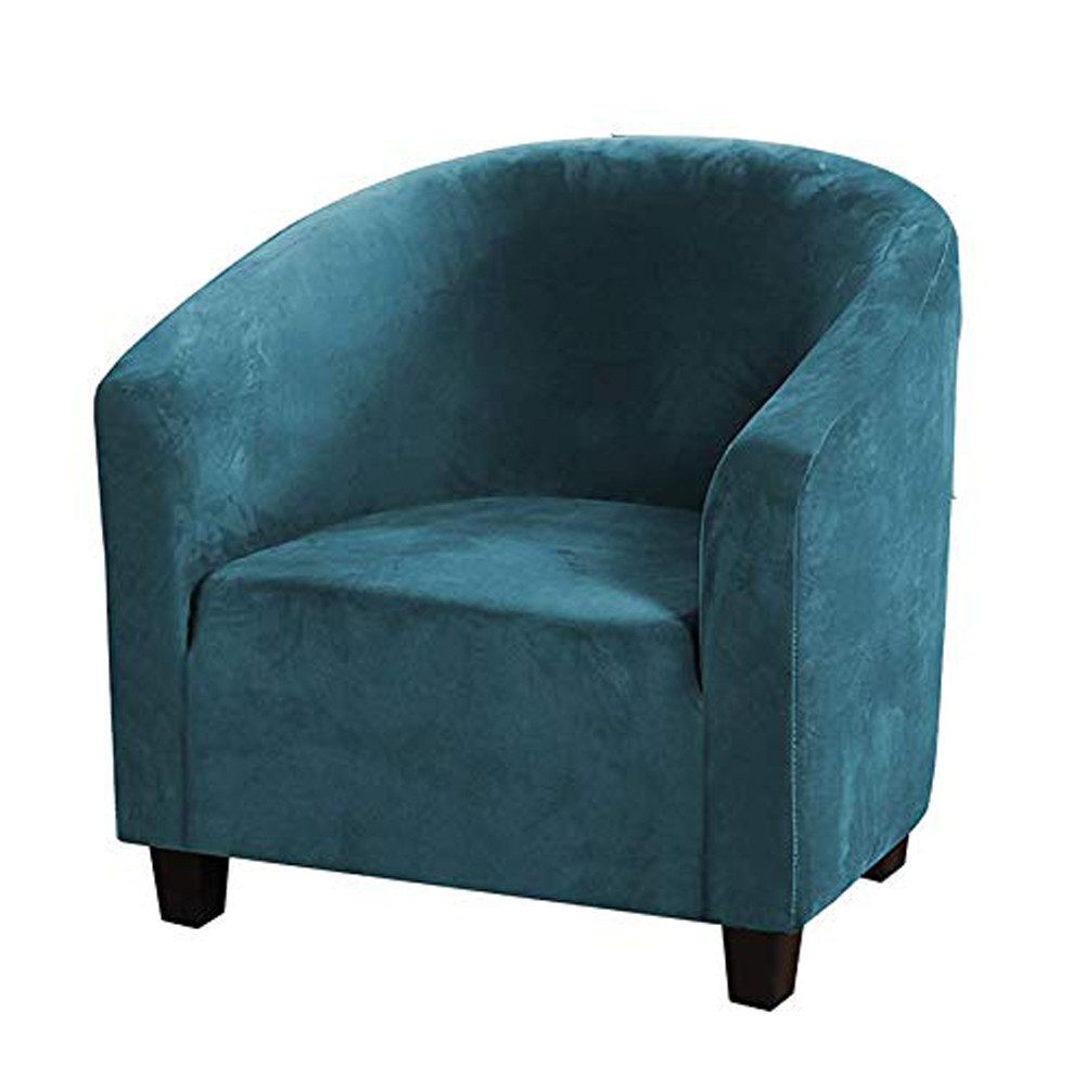 Diwzbyn Sesselhusse Sesselüberzug aus Samt, Sesselhusse Bezug für Sessel, Relaxsessel, Ohrensessel, elastisches Material, Sofabezug