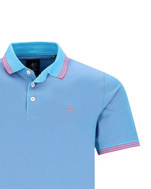 Hajo Poloshirt Piqué-Poloshirt in Farbeffekt allover