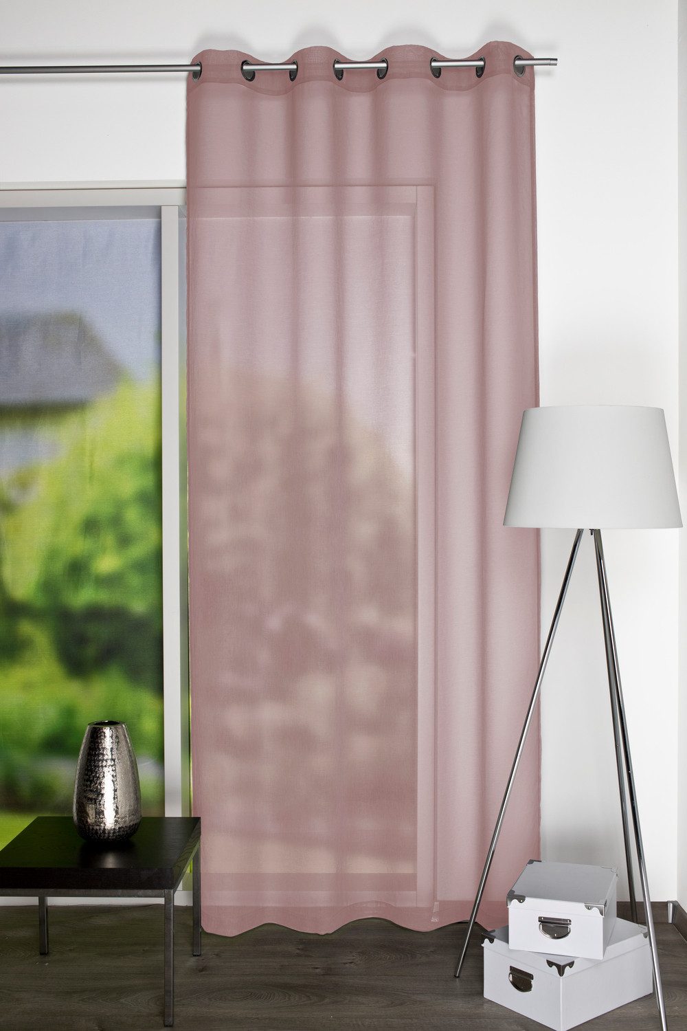 HOME WOHNIDEEN Vorhang 53300 Ösenschal DOLLY, transparent mit 8 Metallösen einzeln od. im Set (1 St), Ösen, transparent, Polyester – Bild 3 von 4