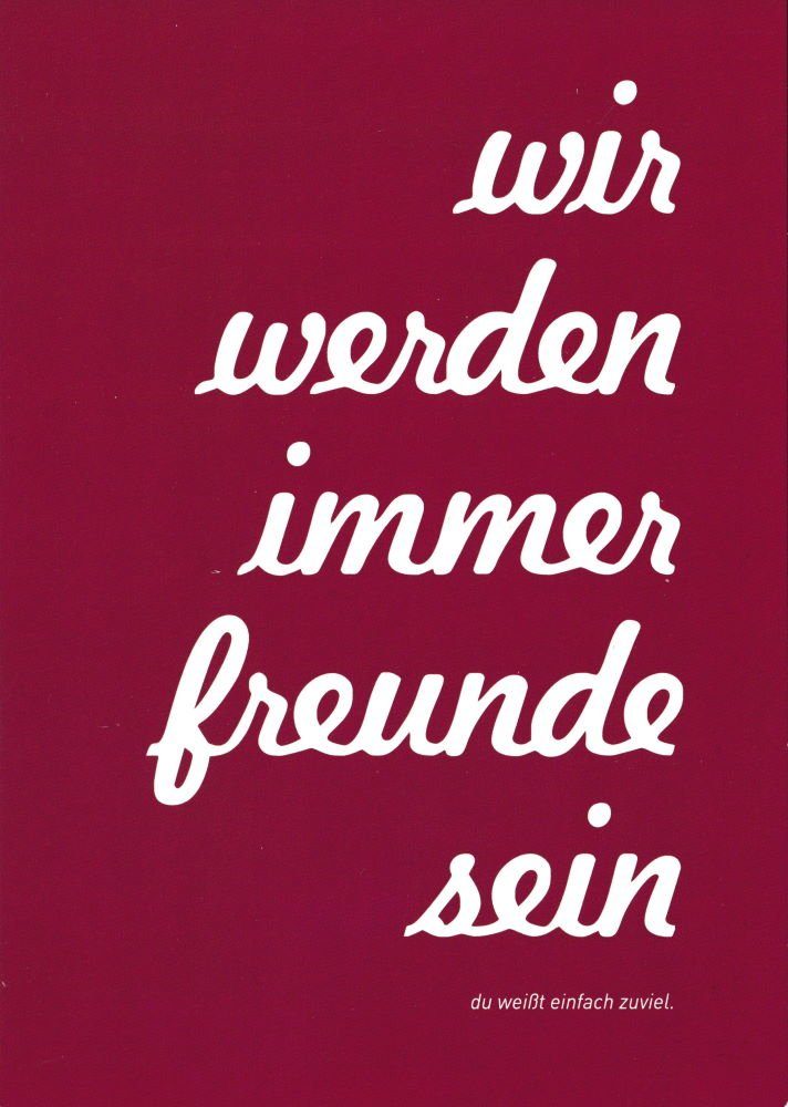 Postkarte "Wir werden immer Freunde sein.