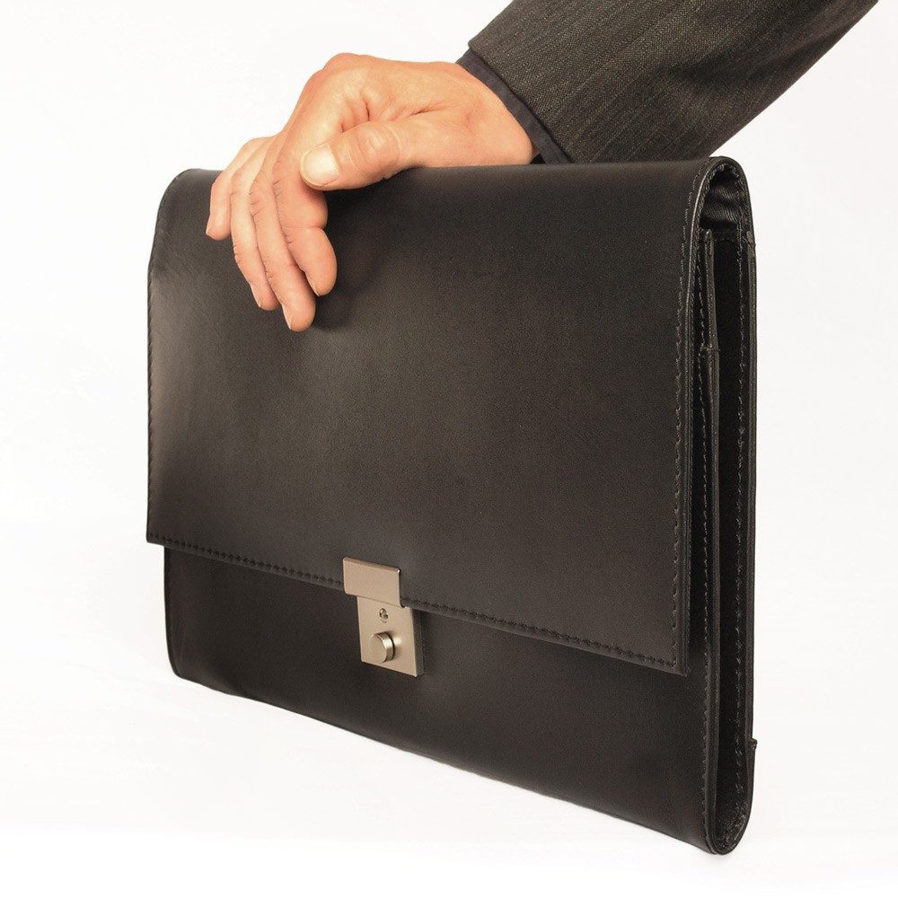 Jahn-Tasche Aktenmappe A4 Aktenmappe / Dokumentenmappe, Leder, Schwarz, Jahn-Tasche 1022
