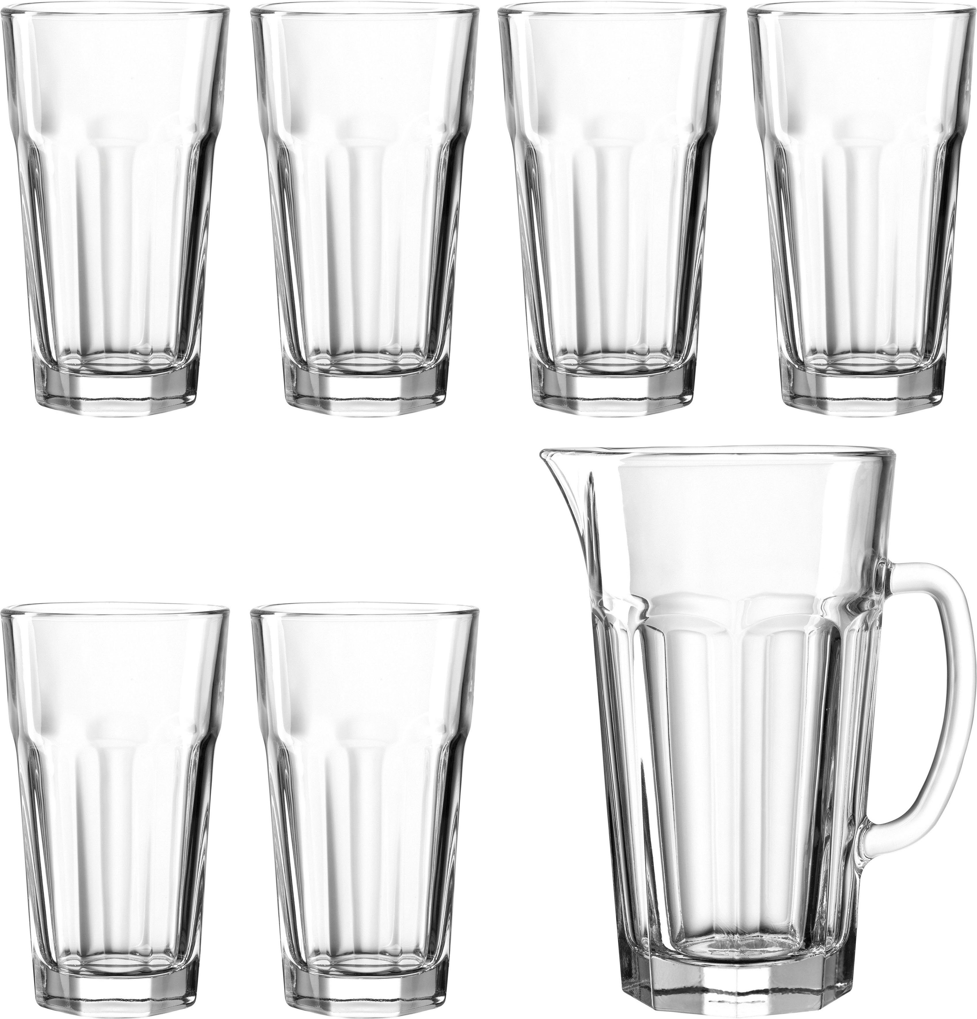 LEONARDO Gläser-Set ROC, Glas, Krug/Becher-Set, 7-teilig