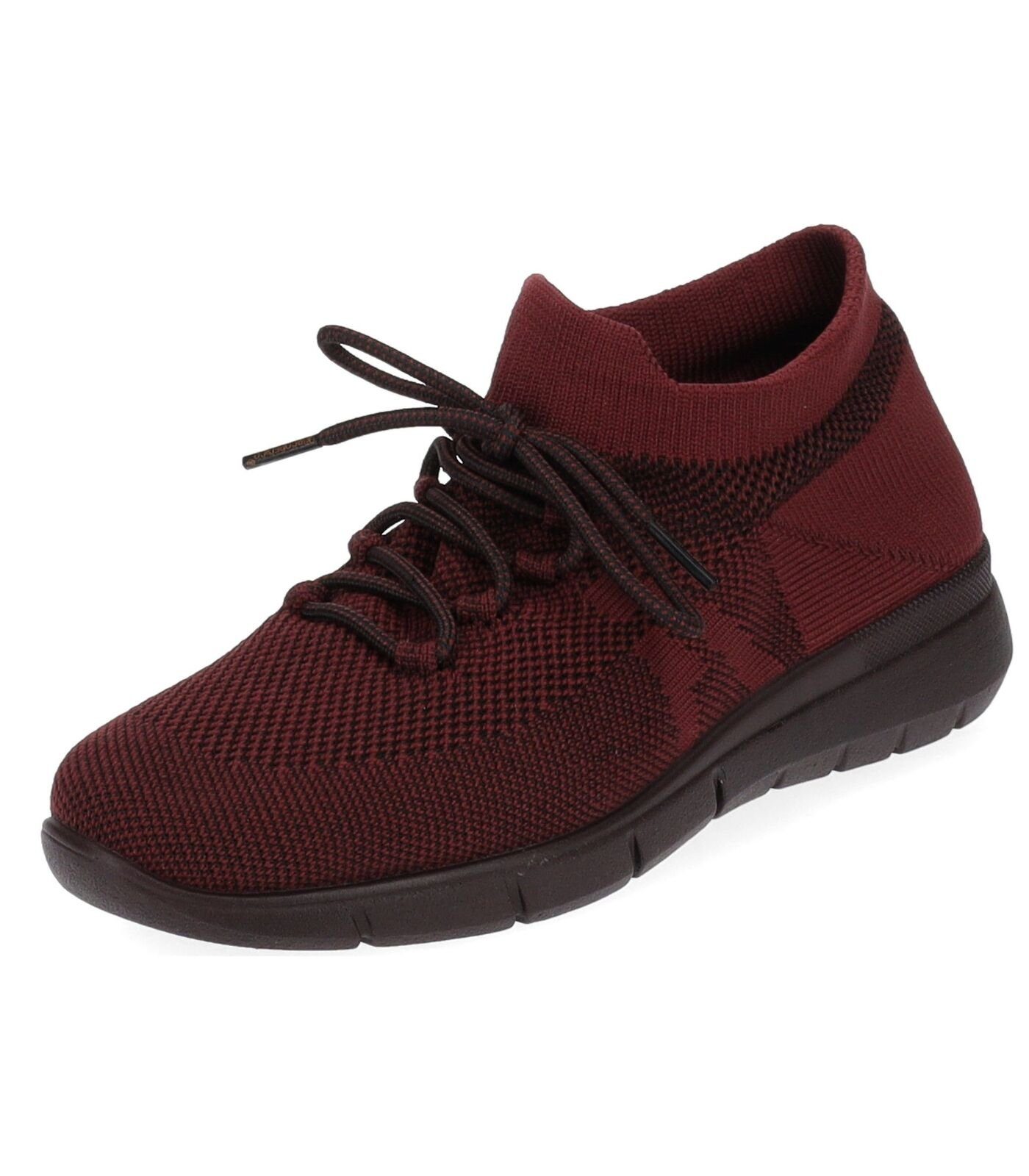 Halbschuhe Textil Bordeaux Schnürschuh ARCOPEDICO