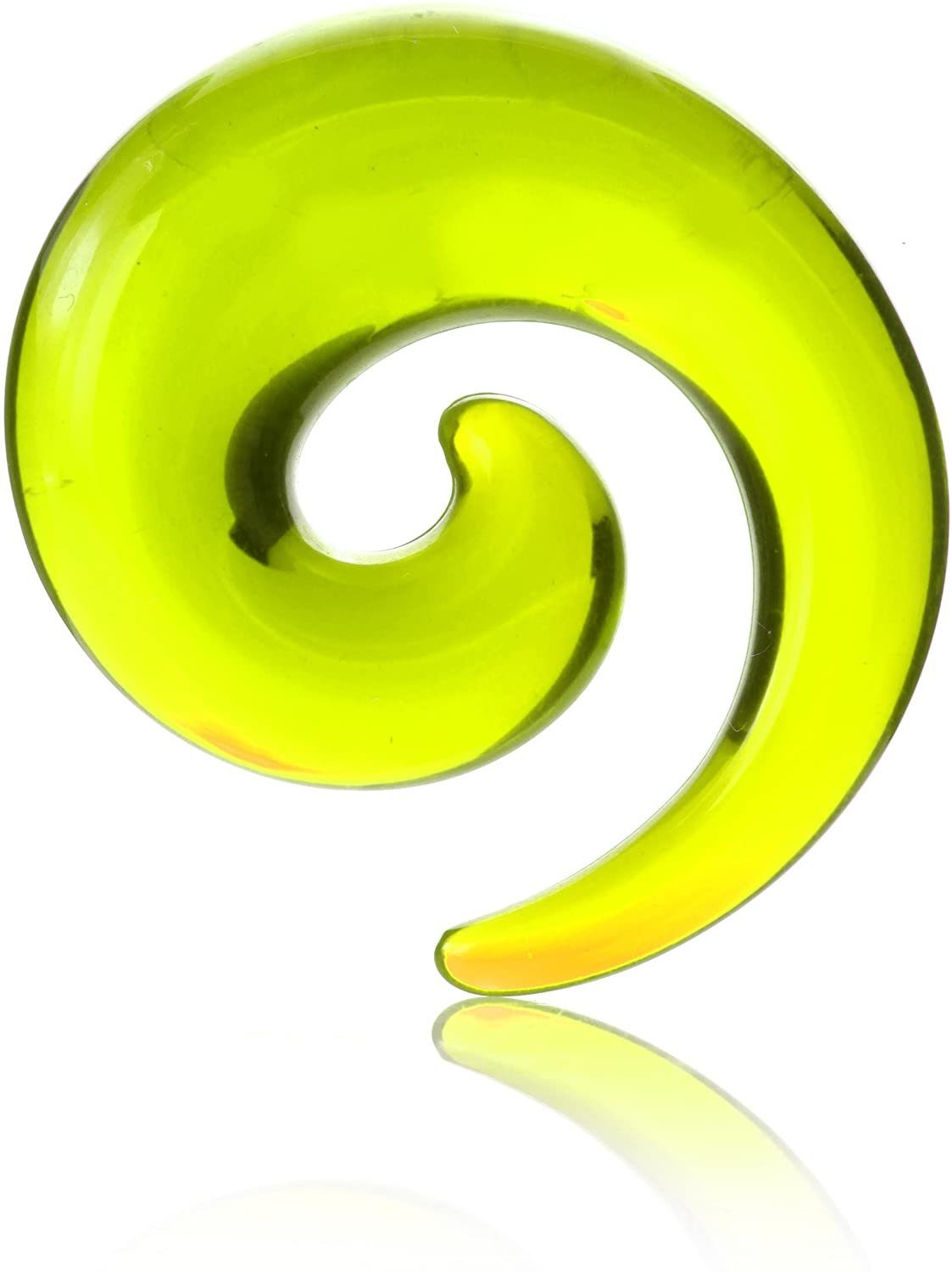 Karisma Piercing-Set Ohr Dehnung Spirale 1807.Gelb.4mm - Expander UV Transparent Acryl