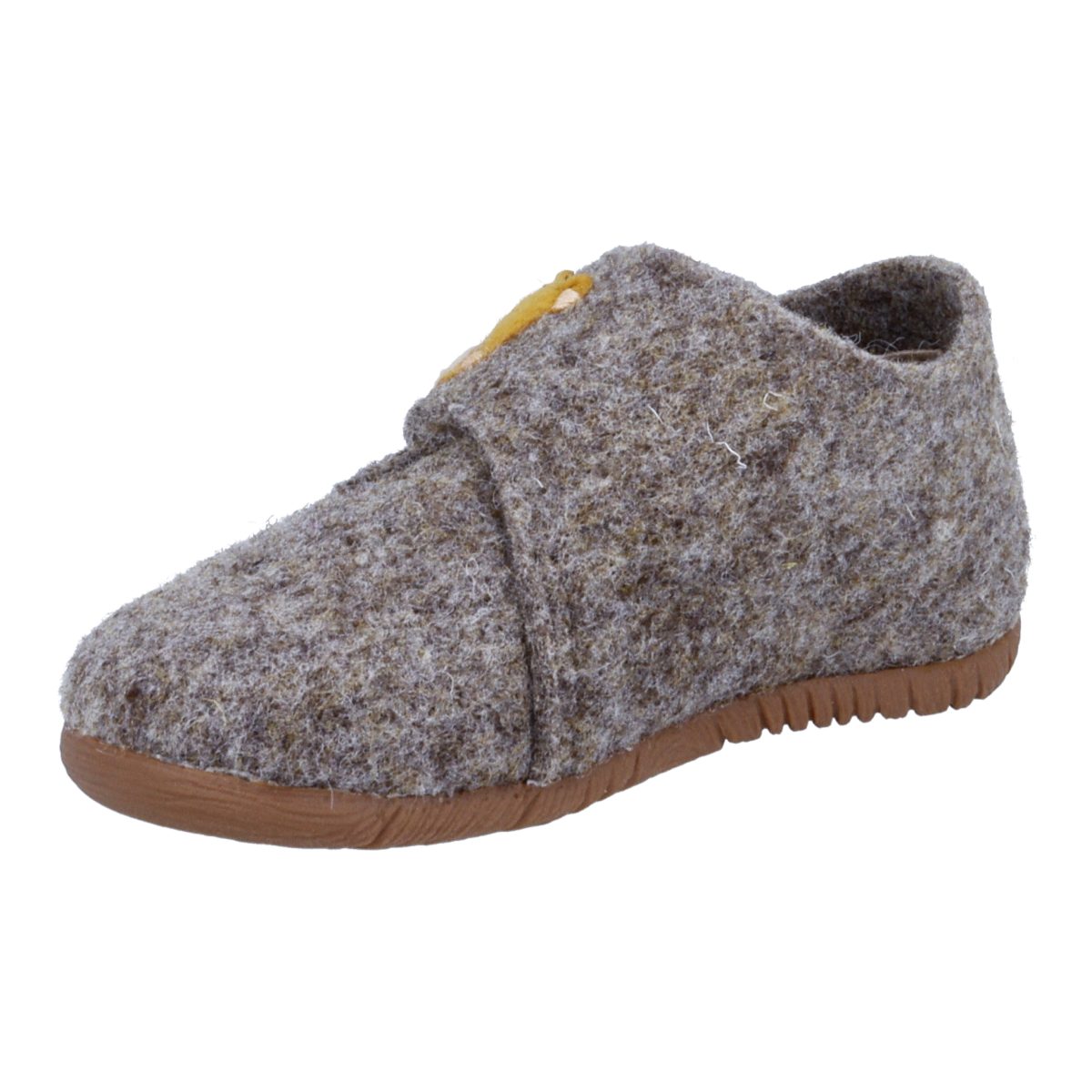 Richter Filzi Hausschuh Klettschuh mit Kontrastbesatz, Größenschablone zum Download – Bild 4 von 5