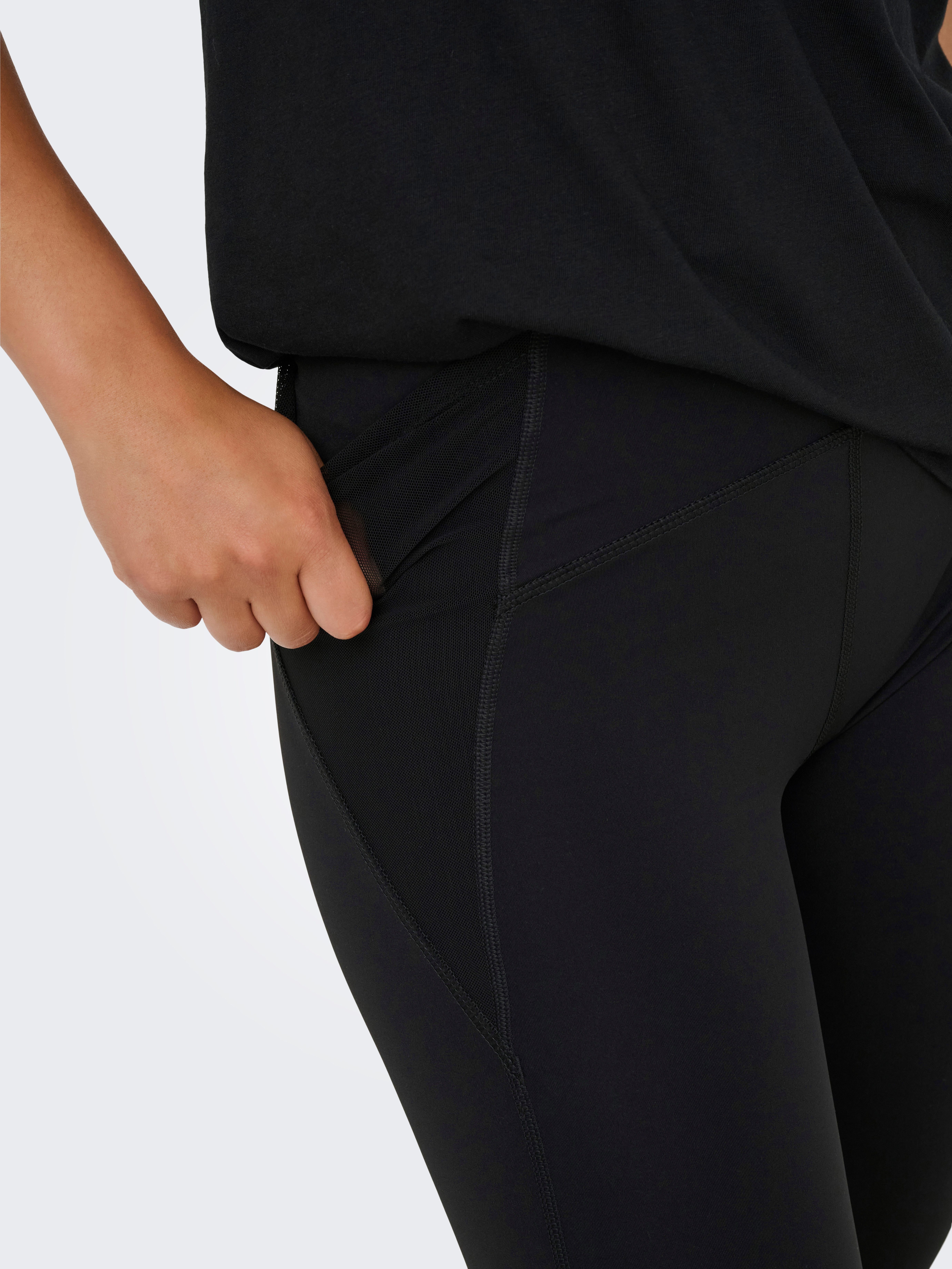 ONLY Play Funktionstights ONPRYA-3-POSH HW PCK TIGHTS NOOS mit Markenlabel, aus Nylon und Elasthan, elastisch, atmungsaktiv