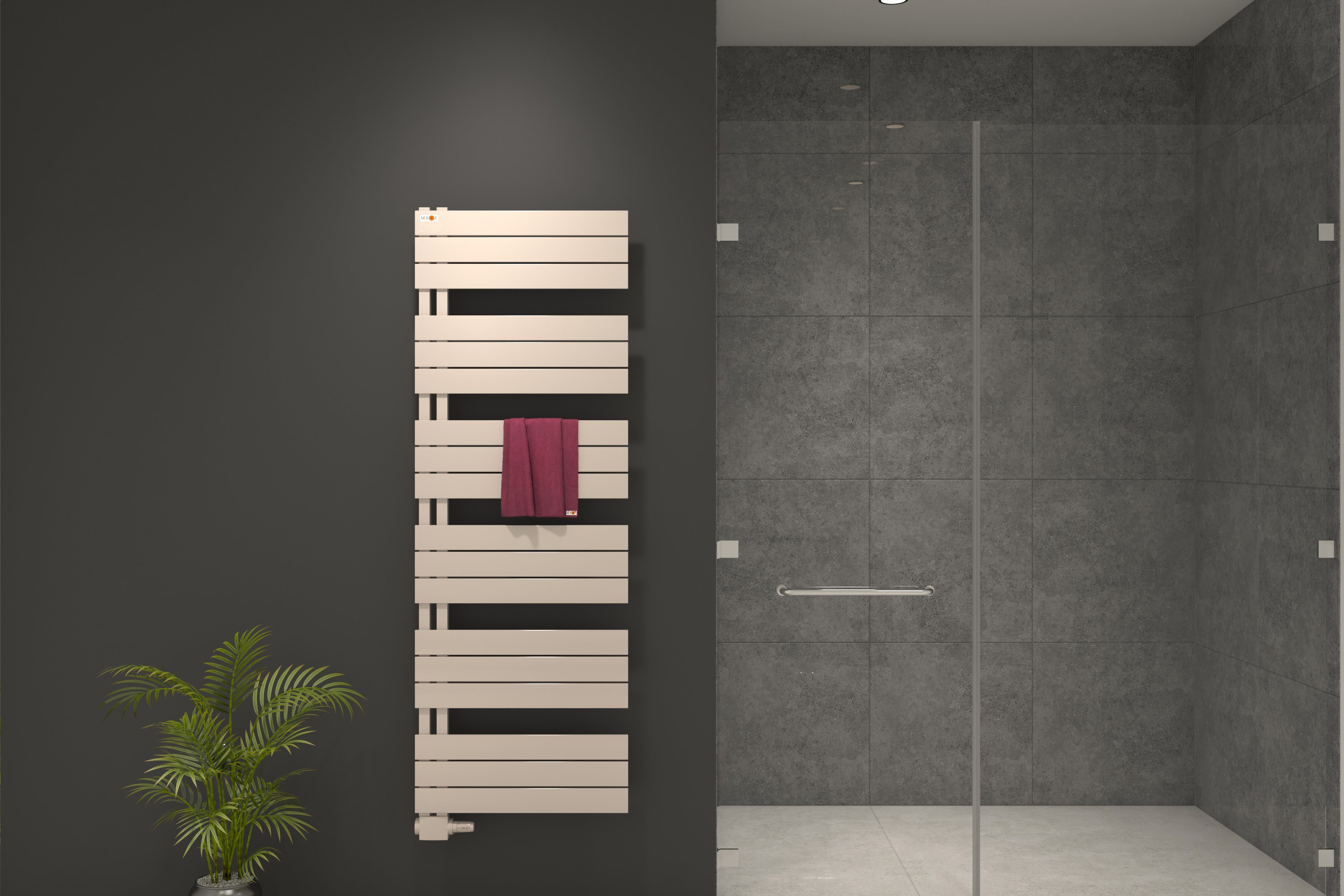 MERT Designheizkörper Badheizkörper Handtuchtrockner Handtuchwärmer Seitenanschluss Design