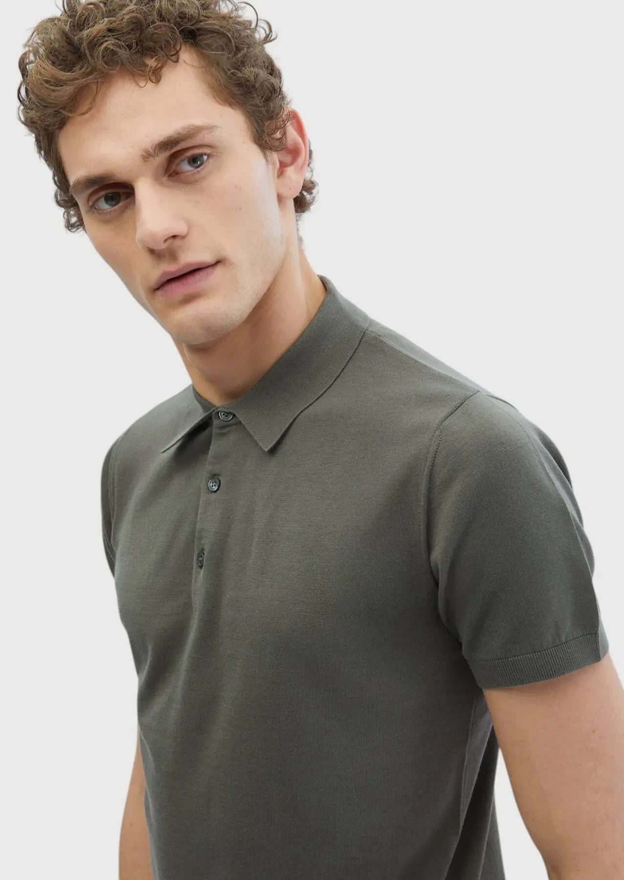 RAMSEY Longpullover Khaki Strickwaren