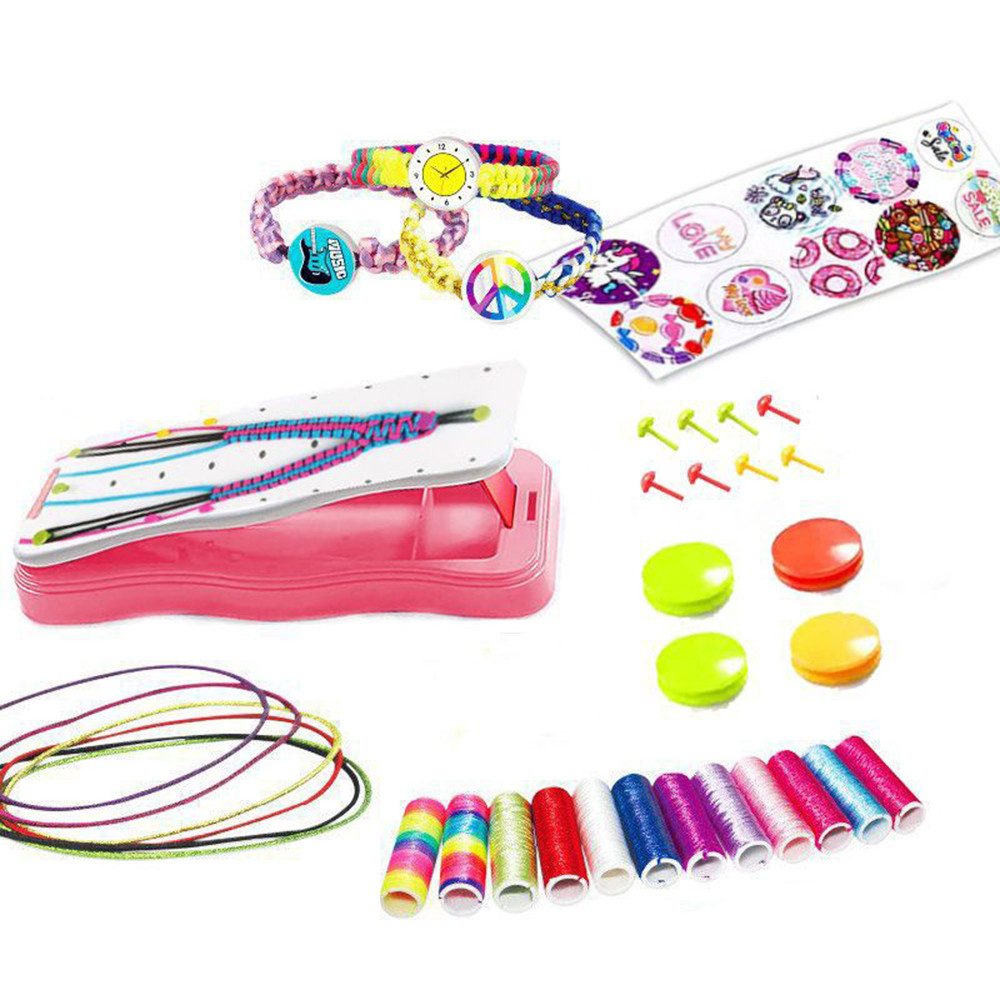 CLTYQ Kreativset Freundschaftsarmband-Bastelse Selber Machen, DIY Schmuckbastelsets, String-Armbänder, Geschenke für 8–12 Jahre alte Kinder