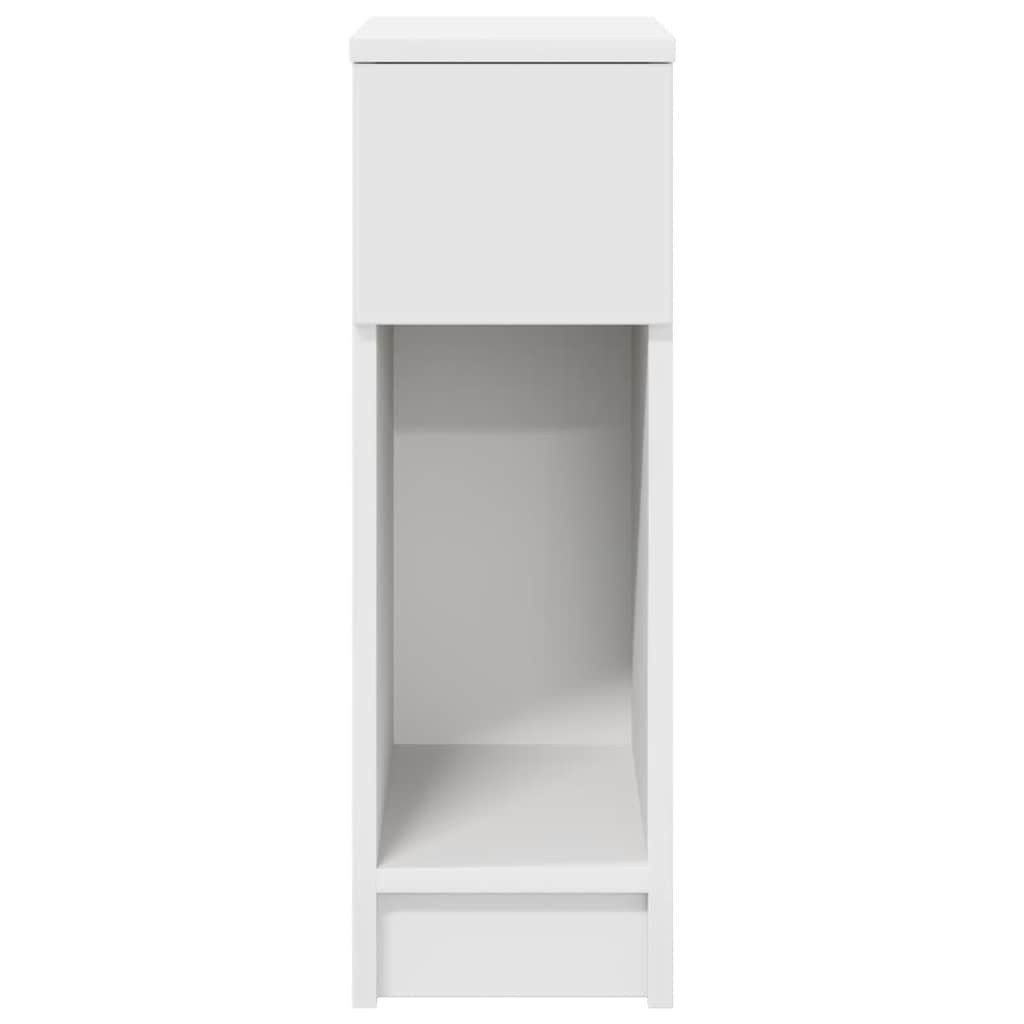 vidaXL Nachttisch Nachttisch mit Schublade Weiß 20x36x60 cm (1-St) – Bild 4 von 5