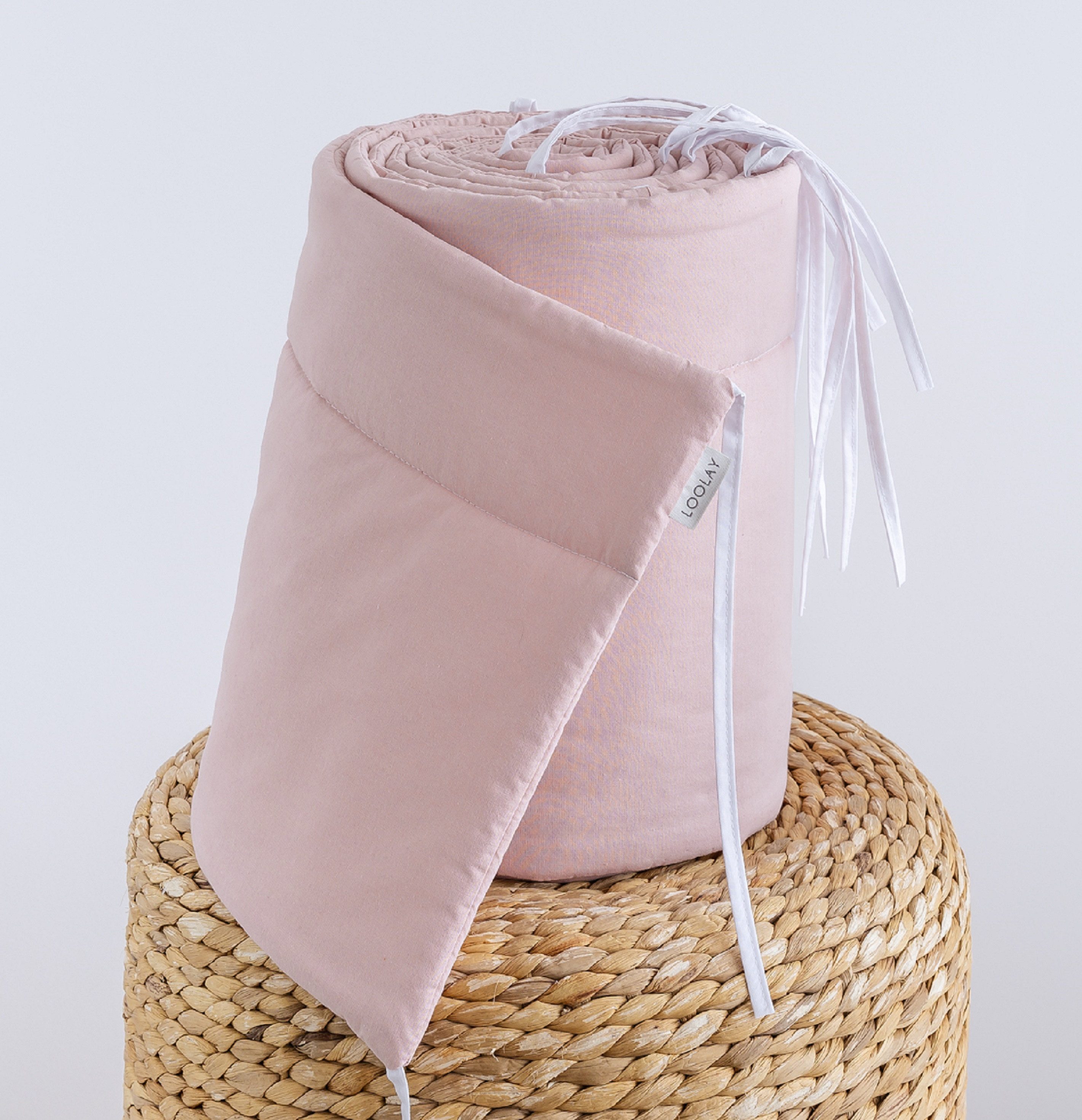Bettnestchen ROSA Altrosa BIO-Baumwolle Atmungsaktives Babybett BETTUMRANDUNG