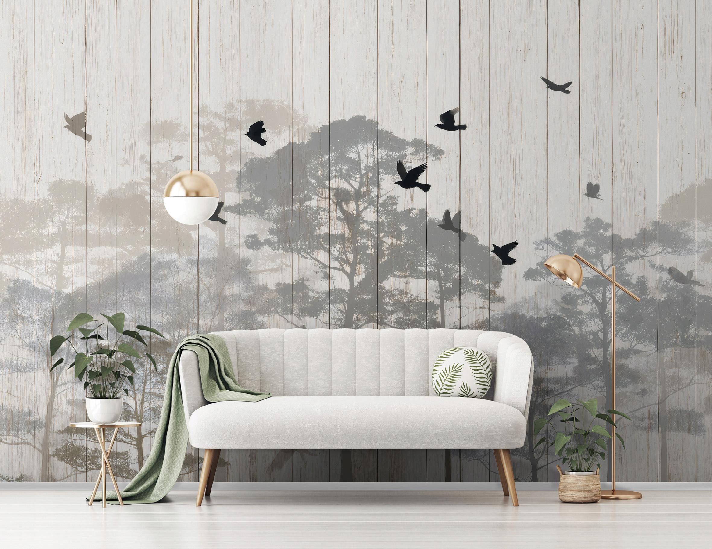 Wallarena Fototapete Bäume Vlies strapazierfähig lichtecht Schlafzimmer 150x105 cm, glatt, Naturgetreu, 150 x 105 cm
