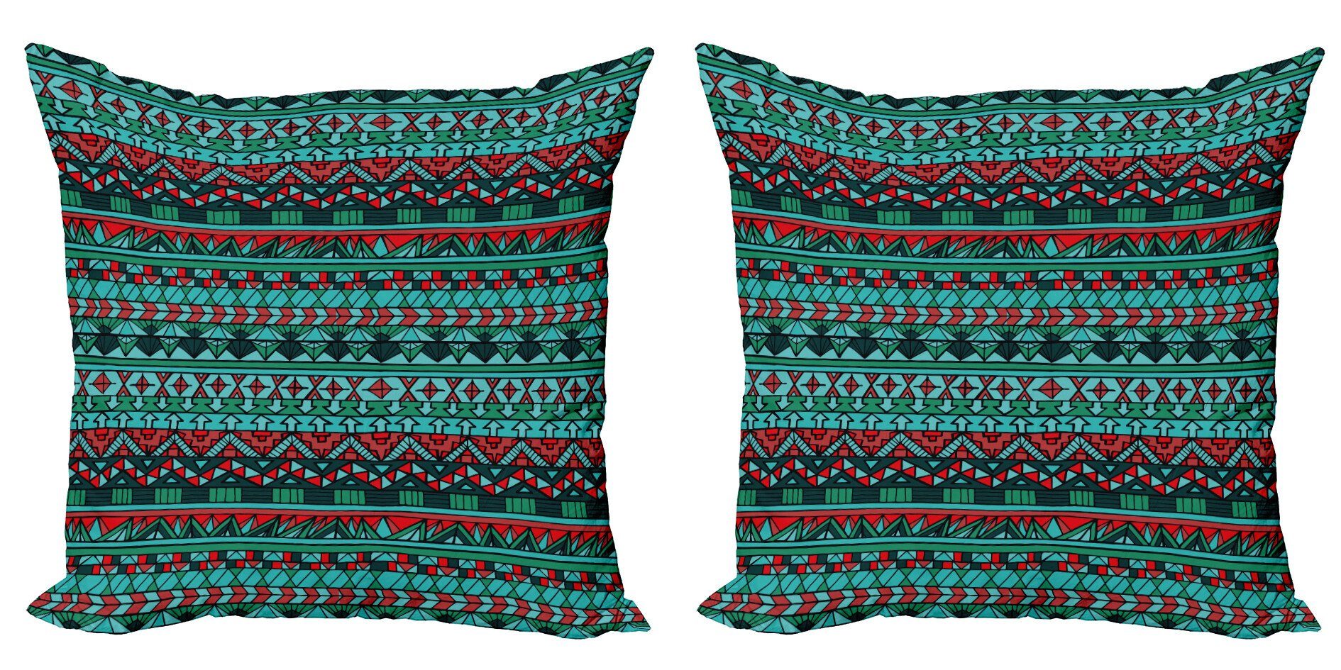 Kissenbezüge Modern Accent Doppelseitiger Digitaldruck, Abakuhaus (2 Stück), Stammes Hand Drawn Aztec