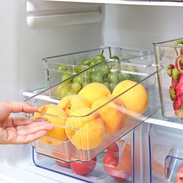 PFCTART Korbeinsatz Kühlschrank-Organizer, Küchen-Organizer, stapelbar, BPA-frei, 6 Stück