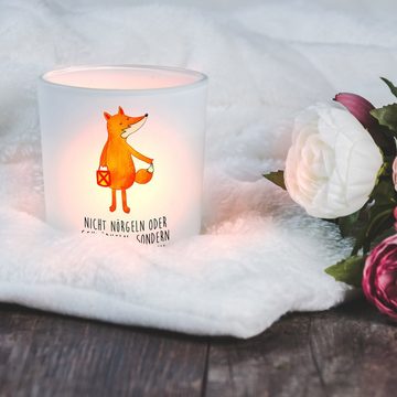 Mr. & Mrs. Panda Windlicht Fuchs Laterne - Transparent - Geschenk, Kerzenglas, Windlicht Glas, T (1 St), Stimmungsvolle Beleuchtung