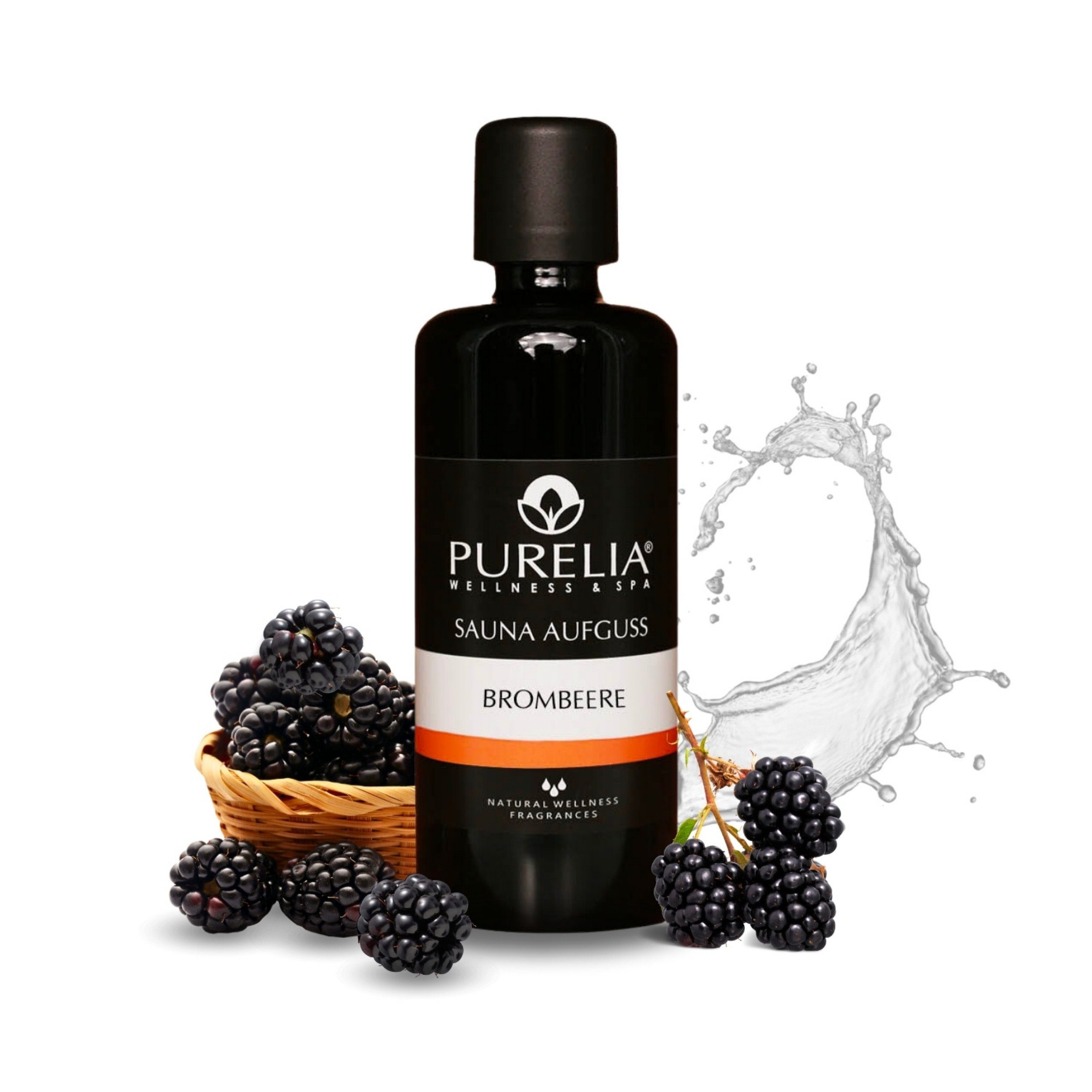 Purelia Aufgusskonzentrat PURELIA Saunaaufguss Brombeere 100 ml natürlicher Sauna-aufguss -