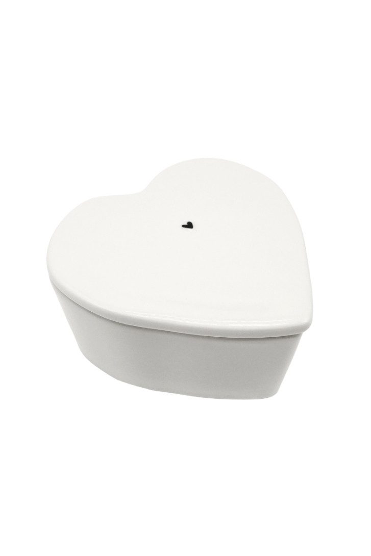 Bastion Collections Aufbewahrungsdose Dose mit Deckel - HERZ - weiß günstig online kaufen