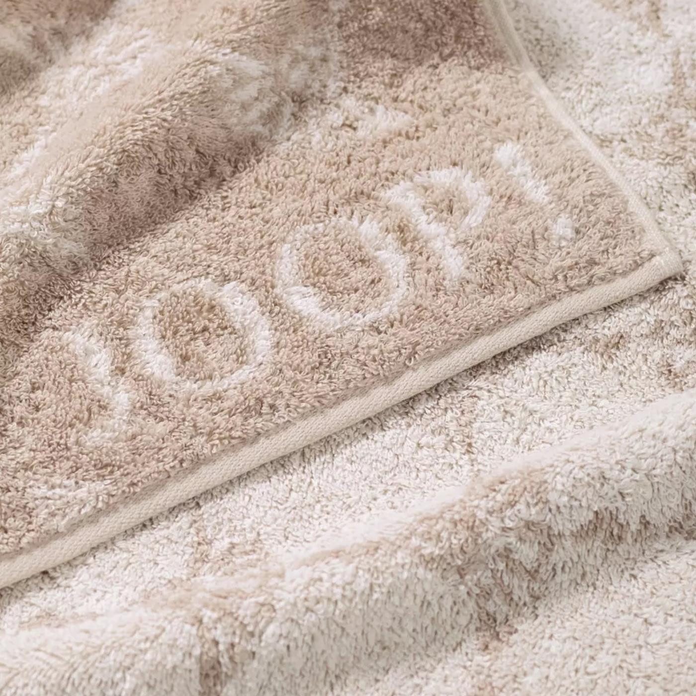 JOOP! Handtuch 2 Stück Joop! Gästetuch Cornflower 1611-30 Sand 30x50, Walkfrottier (2-St), Baumwolle