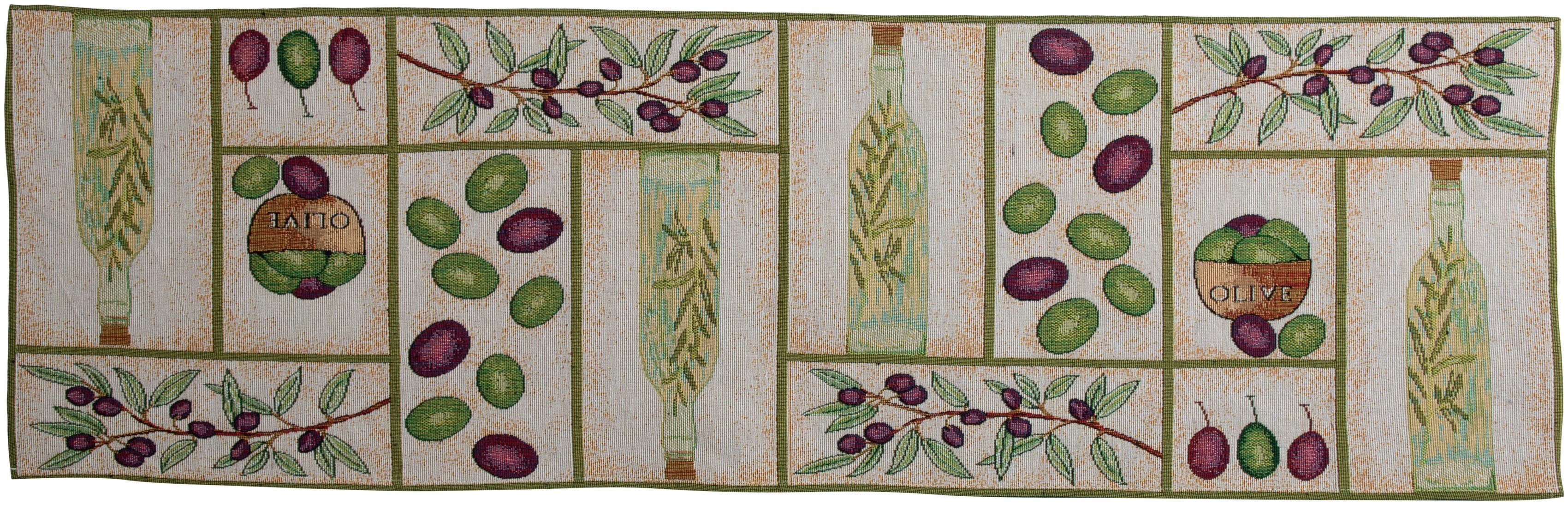 SPRÜGEL Tischläufer Olivenöl (1-tlg), Gobelin