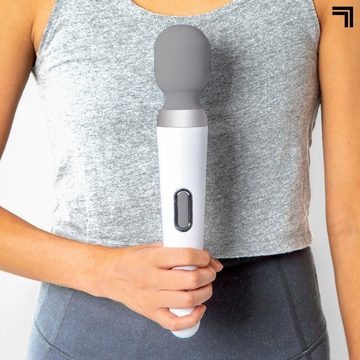 Sharper Image Massagegerät Kabelloser Tragbarer Ganzkörper Massagestab, mit mehreren Vibrationsstufen