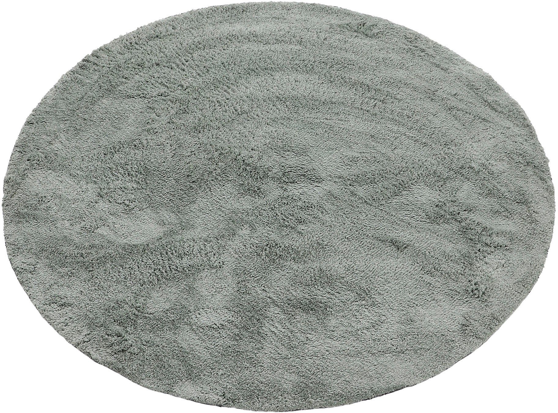 carpetfine Teppich Silky, rund, Höhe: 20 mm, Shaggy, Langflor, uni, besonders weich, handarbeit