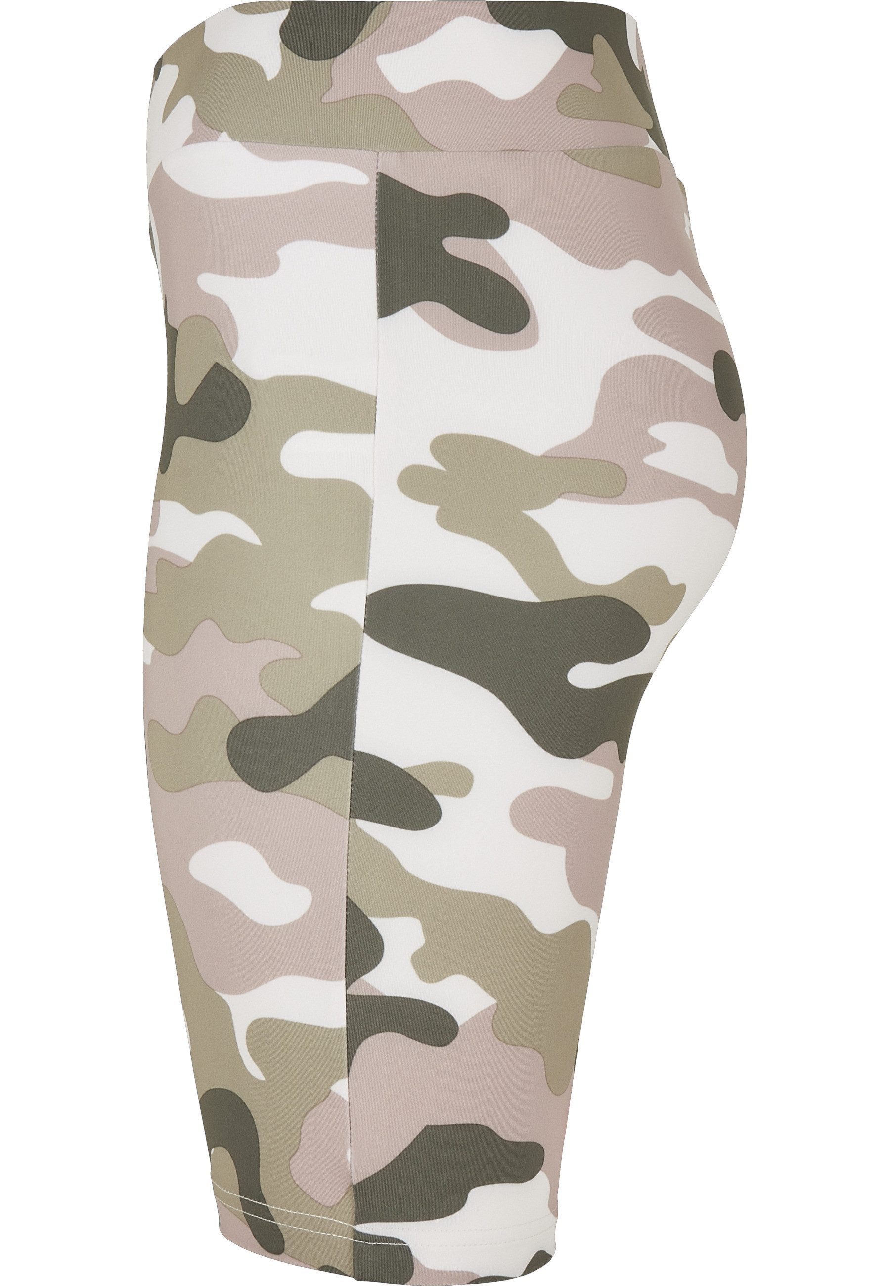 URBAN CLASSICS Stoffhose Urban Classics Damen Ladies High Waist Camo Tech Cycle Shorts (1-tlg)