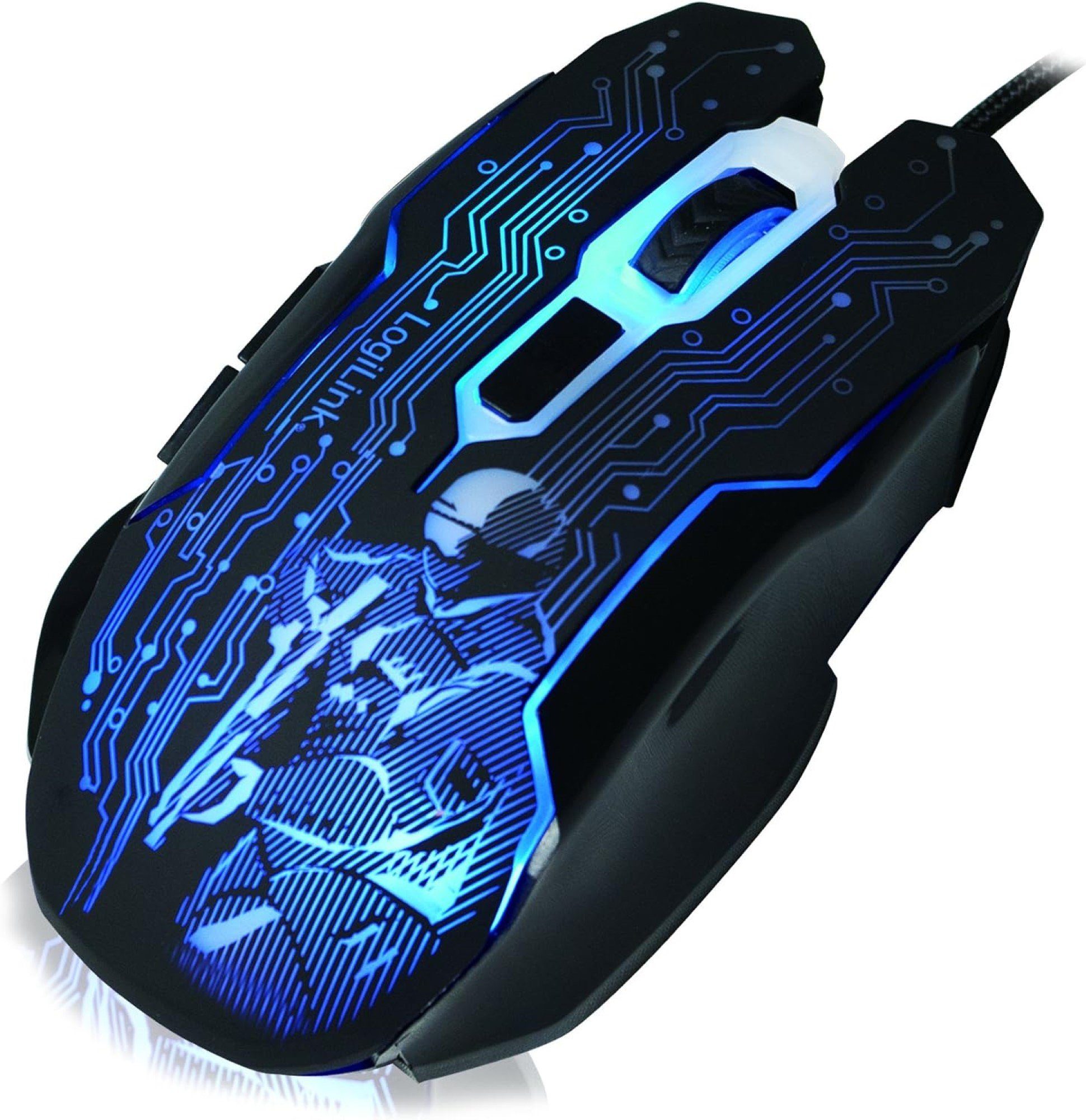 Beleuchtete Gaming-Maus, USB, 6 Tasten, für PC und Computer Maus- und Mauspad-Set