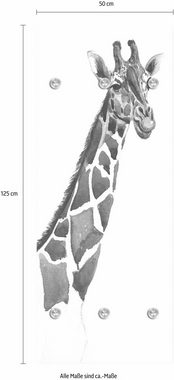 queence Garderobenleiste Giraffe, mit 6 Haken, 50 x 120 cm