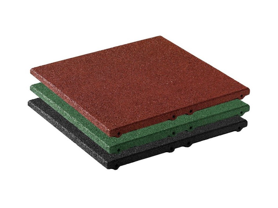 RO-FLEX Outdoor-Bodenplatte Fallschutzplatte / Gummimatte 500x500