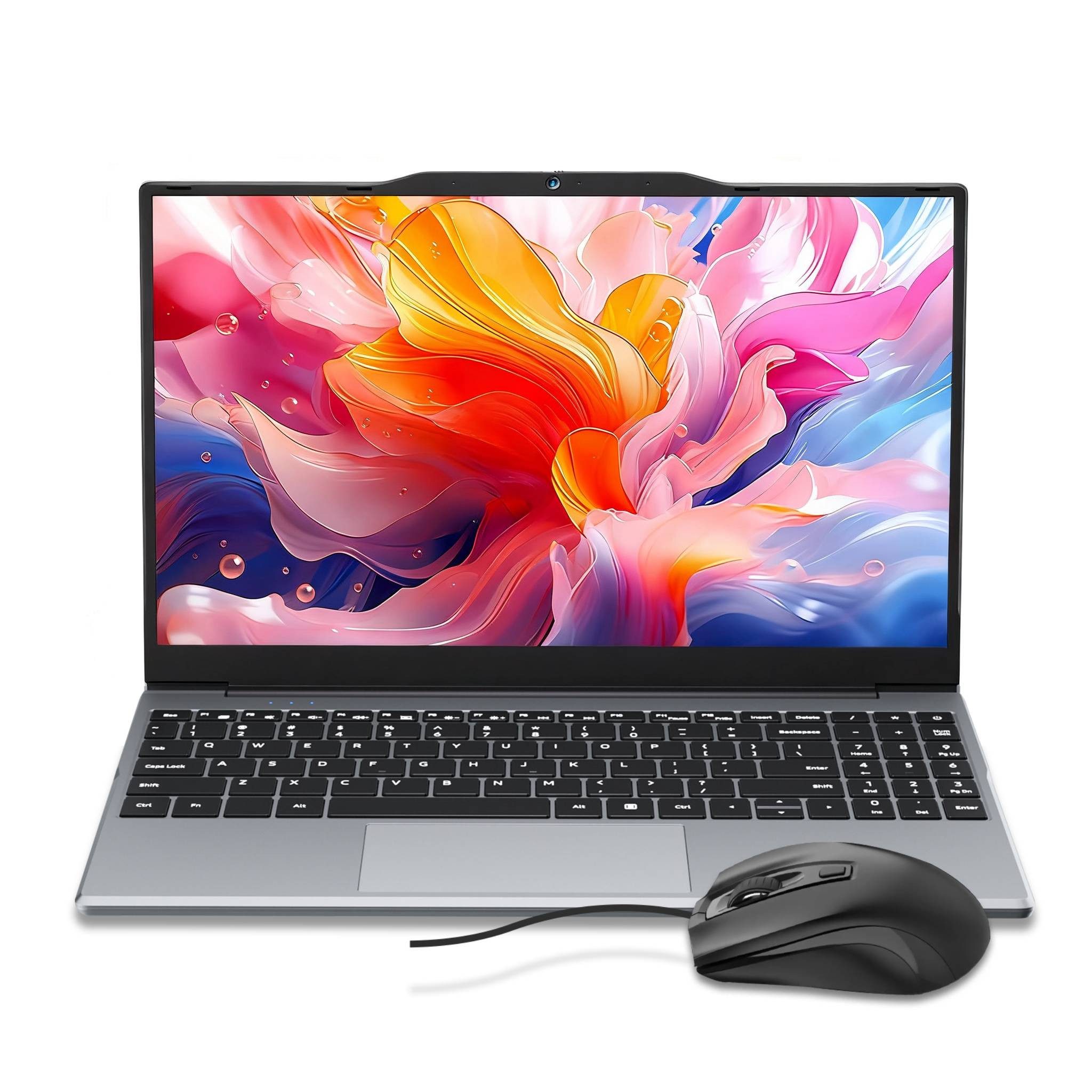 Auusda T141J Laptop mit kabelgebundener Maus, 14.1 Zoll, Intel N5095 Notebook (Intel UHD-Grafik N5105, 16 GB, 512 GB SSD, mit physischem Kameraschalter für optimale Sicherheit)