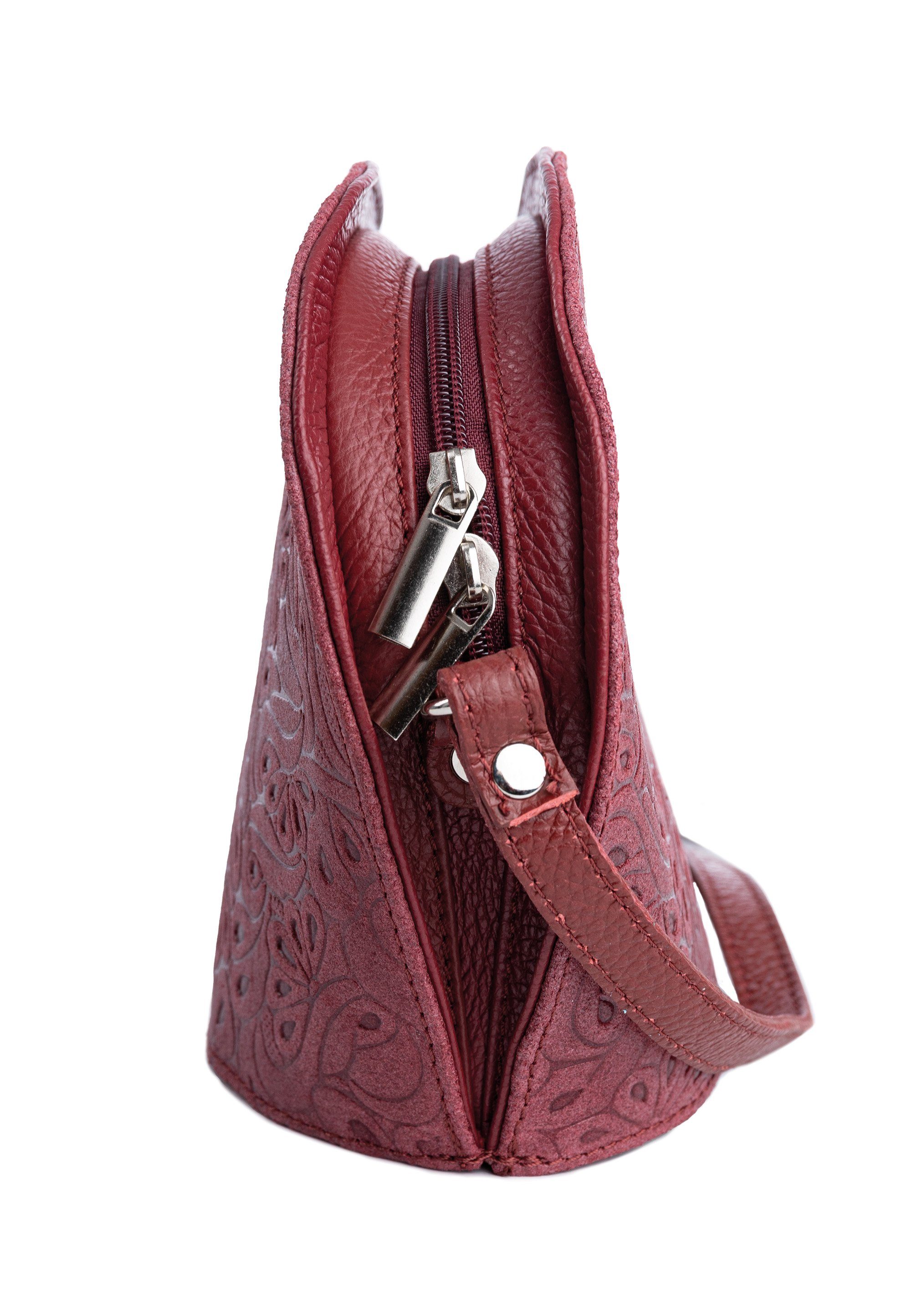 Der Trachtler Trachtentasche Velours, mit verspielter Prägung -ECHT LEDER- günstig online kaufen