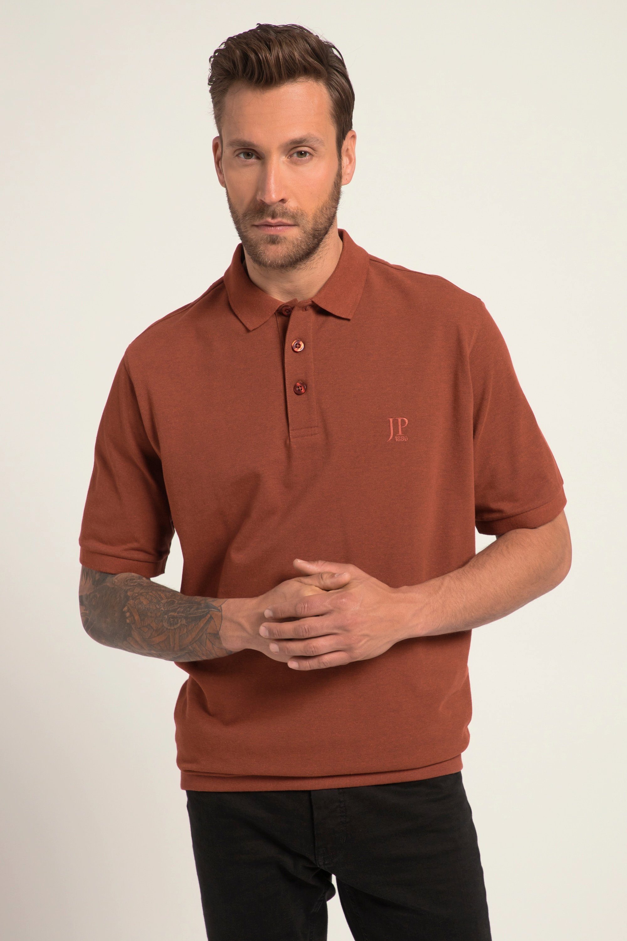 JP1880 Poloshirt Poloshirt Basic Bauchfit Piqué XXL bis 10XL bernstein