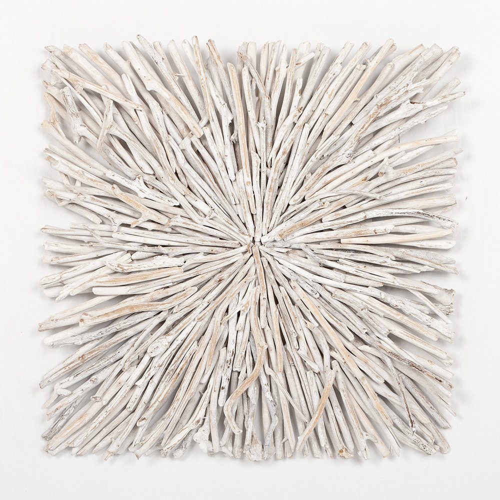 LebensWohnArt Dekoobjekt Wand-Deko-Objekt BULAT White Wash ca. L70cm Treibholz