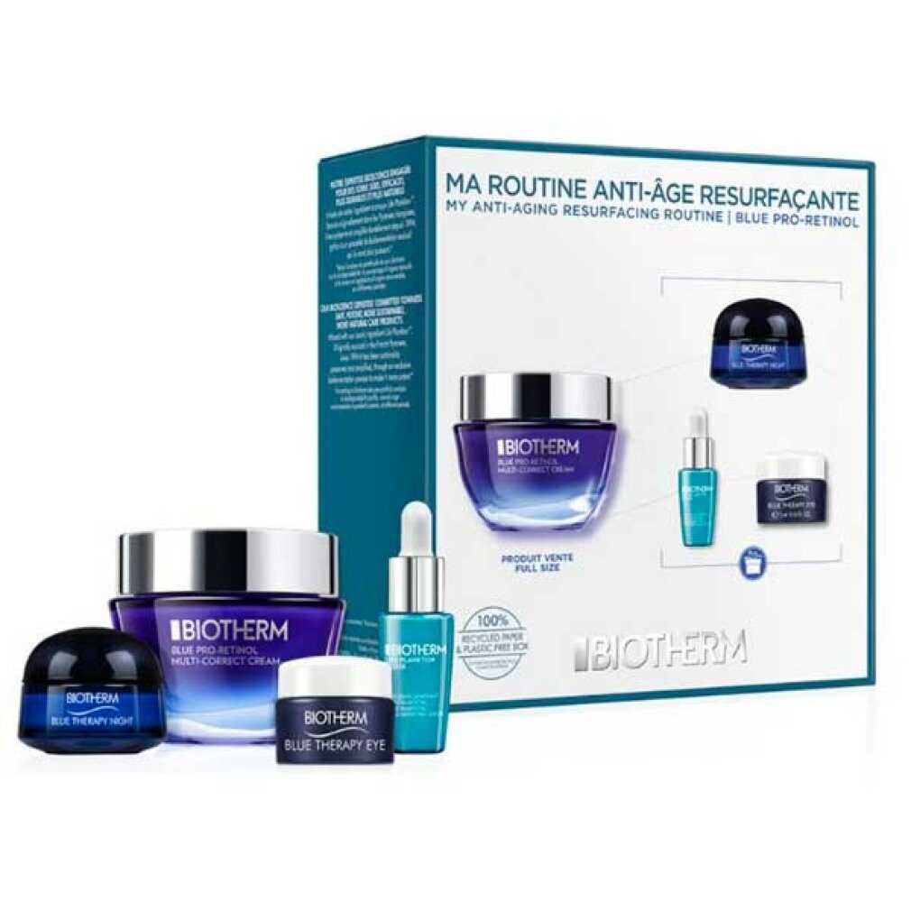 BIOTHERM Hautpflege-Set BLUE THERAPY BLUE PRO-RETINOL LOT 4 pz