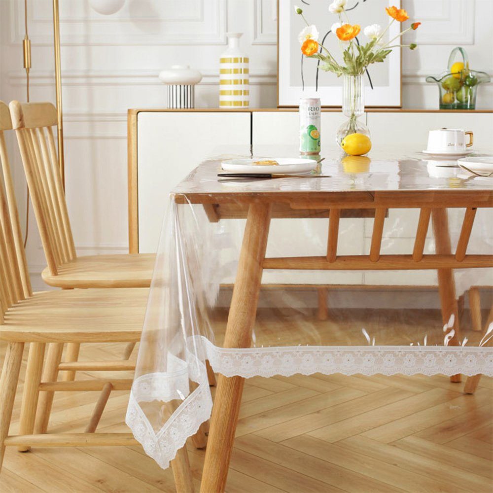 Tischdecke Tischfolie Durchsichtige Abwaschbar Tischdecken PVCTischdecken150*190 FELIXLEO