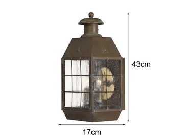 meineWunschleuchte LED Außen-Wandleuchte, LED wechselbar, warmweiß, Fassadenbeleuchtung Haus-wand beleuchten außen Landhausstil, Höhe 43cm