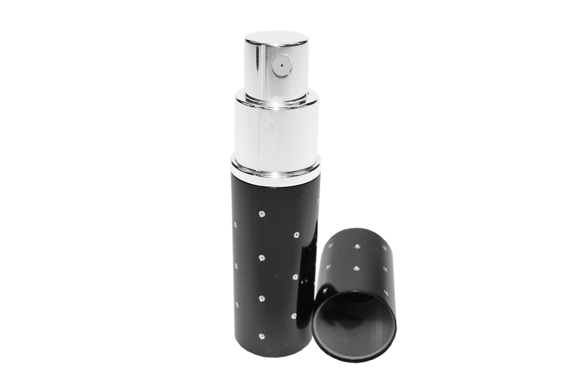 Parfümzerstäuber Taschenzerstäuber, Aluminium, schwarz, für 10 ml