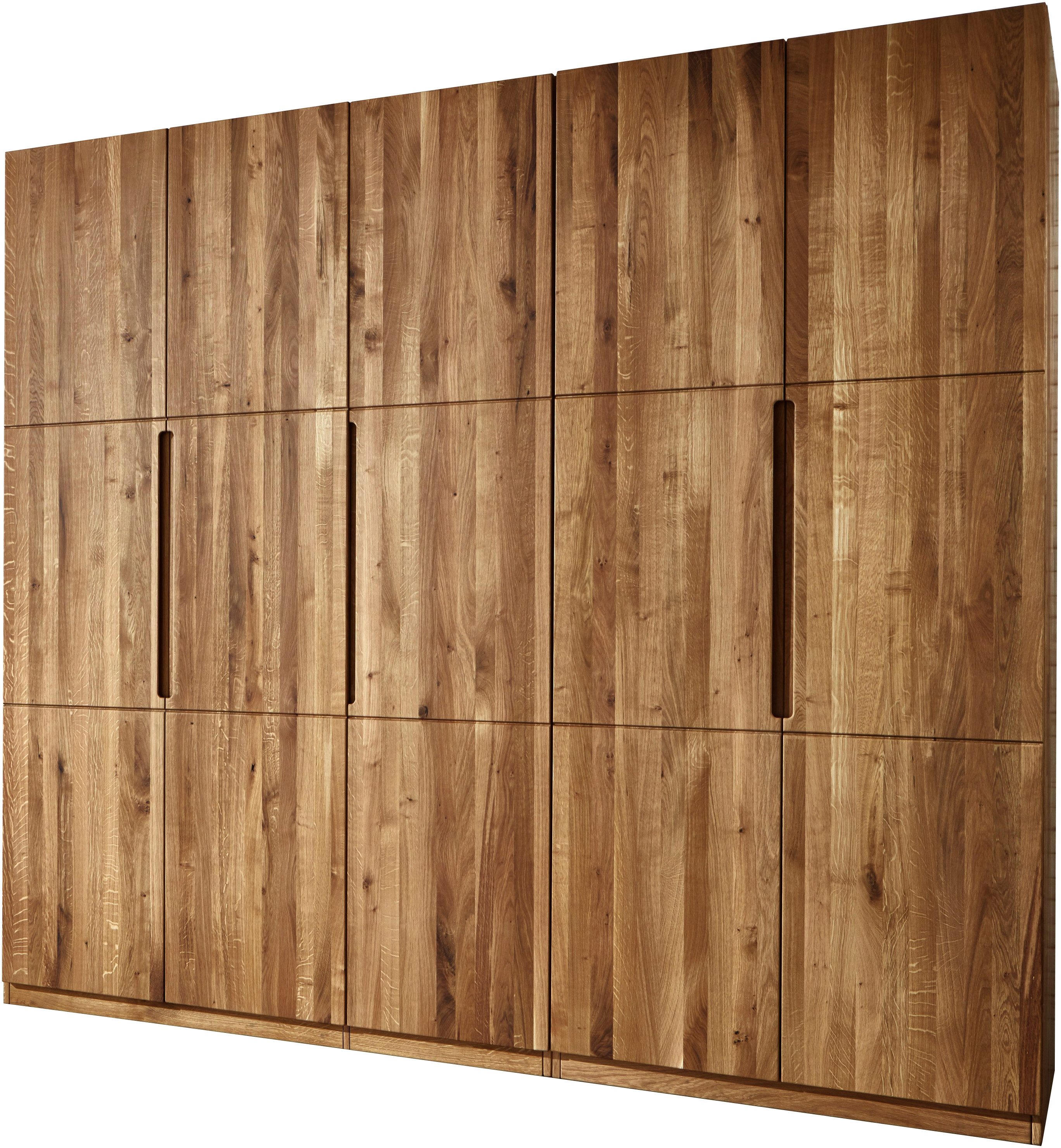 Home affaire Kleiderschrank Azelie, aus Wildeiche Massivholz-Kleiderschrank, im 50 cm Raster planbar