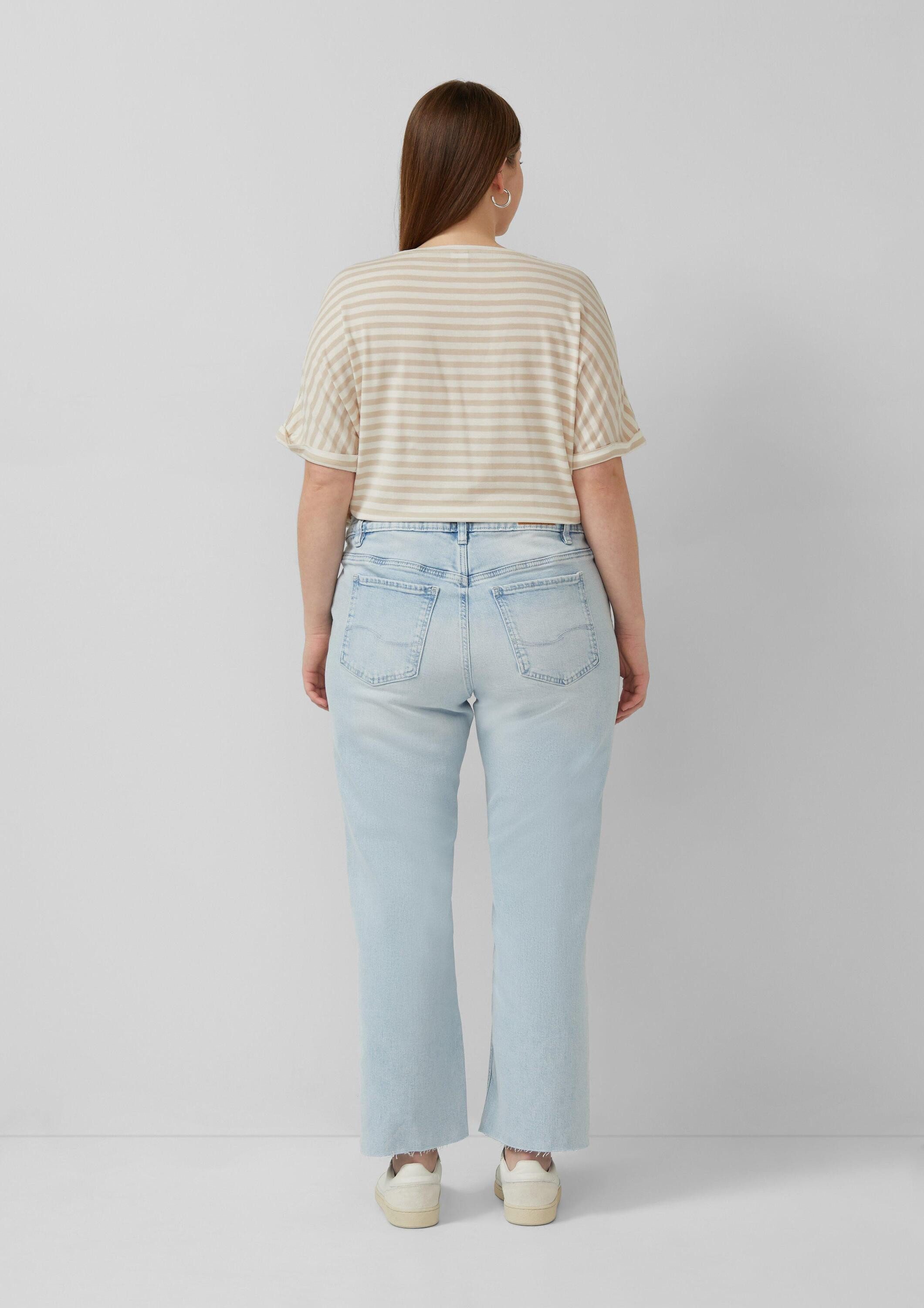 QS Regular-fit-Jeans Jeans-Hose Jeans / Mid Rise / Straight Leg / Cropped