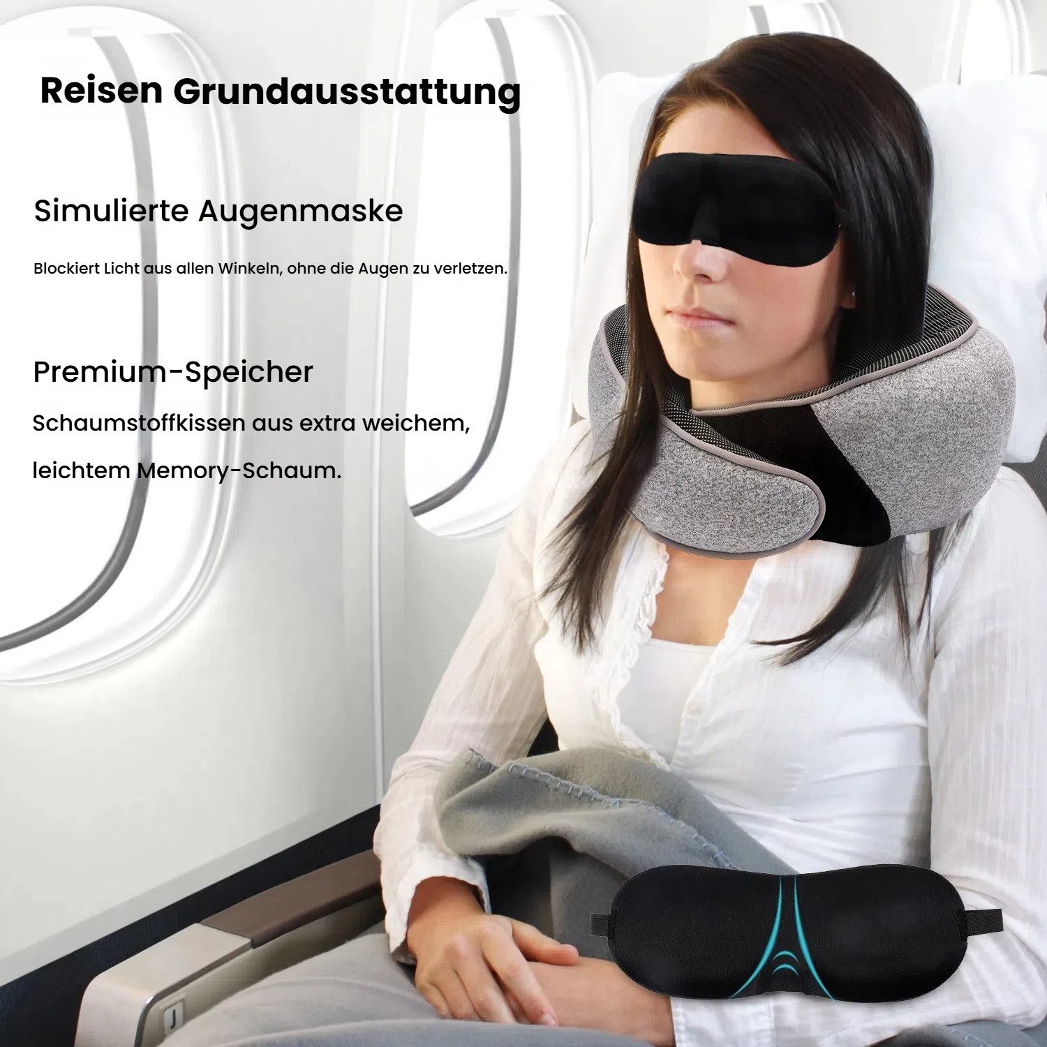LEAZZLE Reisekissen U-förmiges Reisekissen aus Memory-Foam,Nackenkissen günstig online kaufen