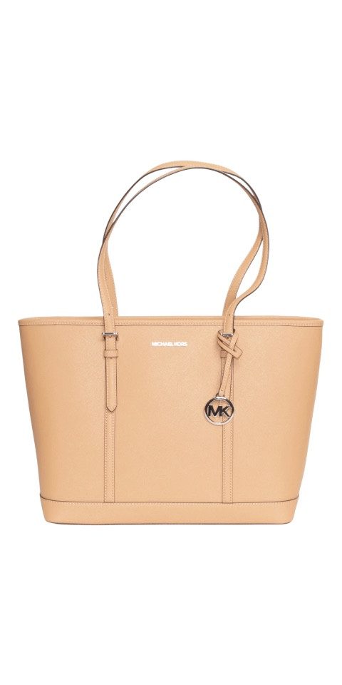 MICHAEL KORS Handtasche Michael Kors Jet Set Travel Large Shoulder Bag Peanut Saffiano Leder